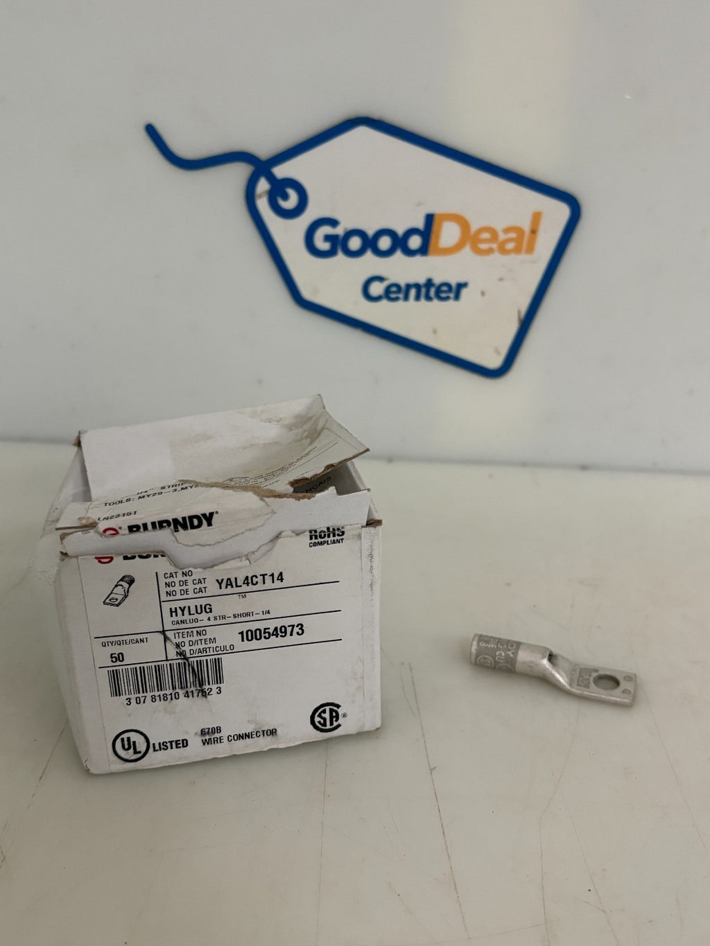LOT OF 44 BURNDY HYLUG COMPRESSION LUG YAL4CT140