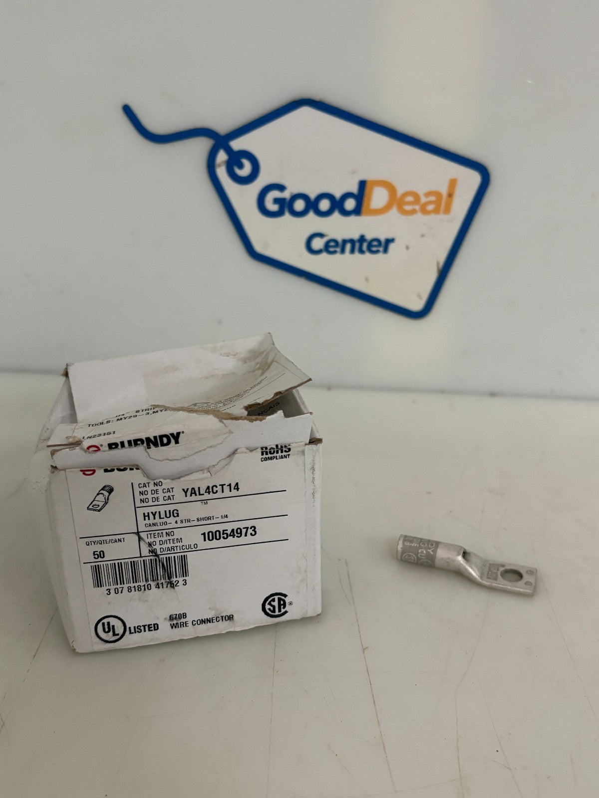 LOT OF 44 BURNDY HYLUG COMPRESSION LUG YAL4CT140