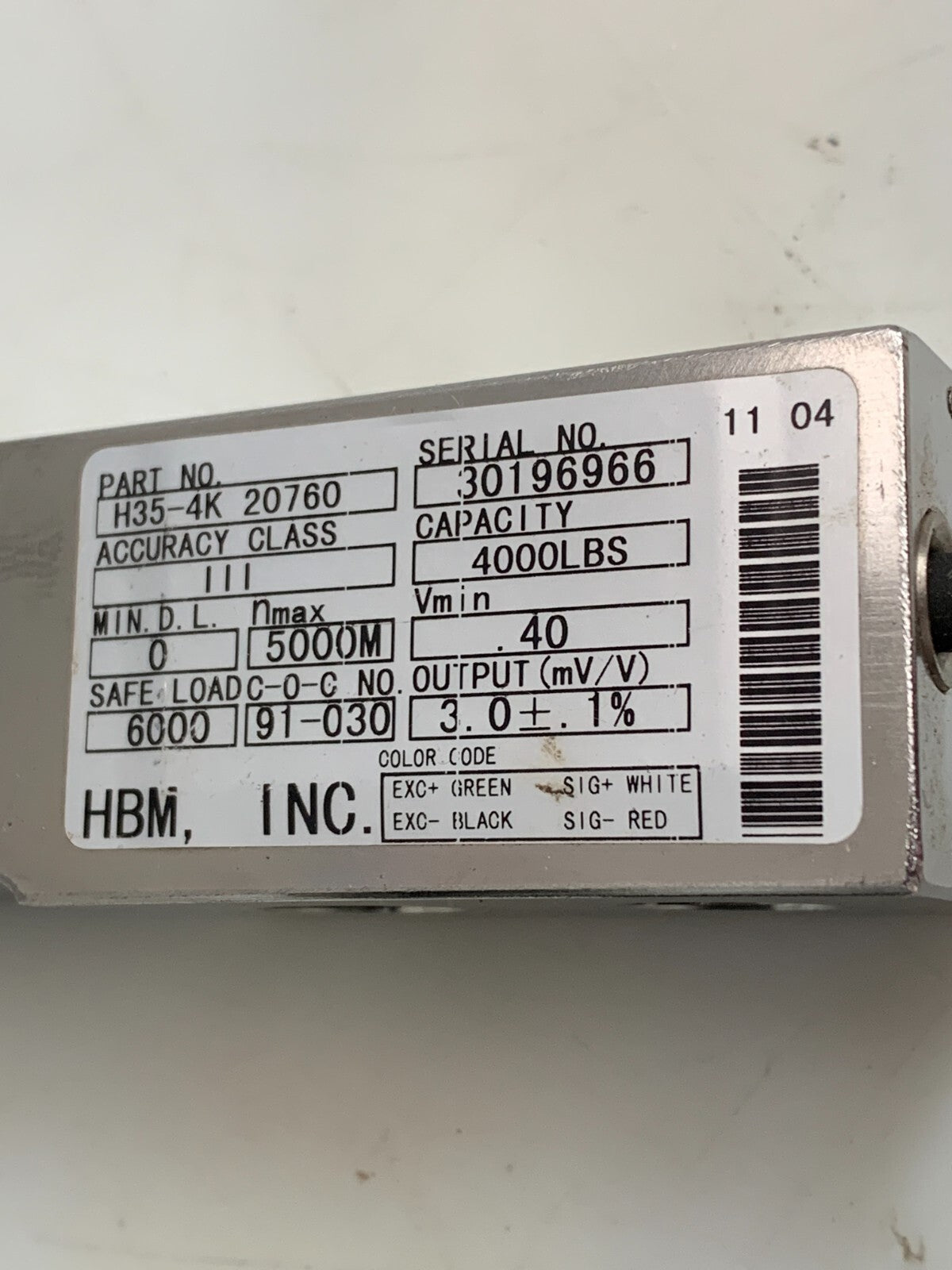 RICE LAKE / HBM   H35-4K 20760  Single Ended Beam Load Cell