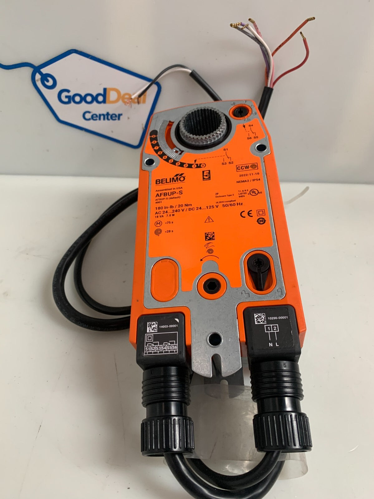 BELIMO DIRECT COUPLED ACTUATOR 180 IN-LB AFBUP-S