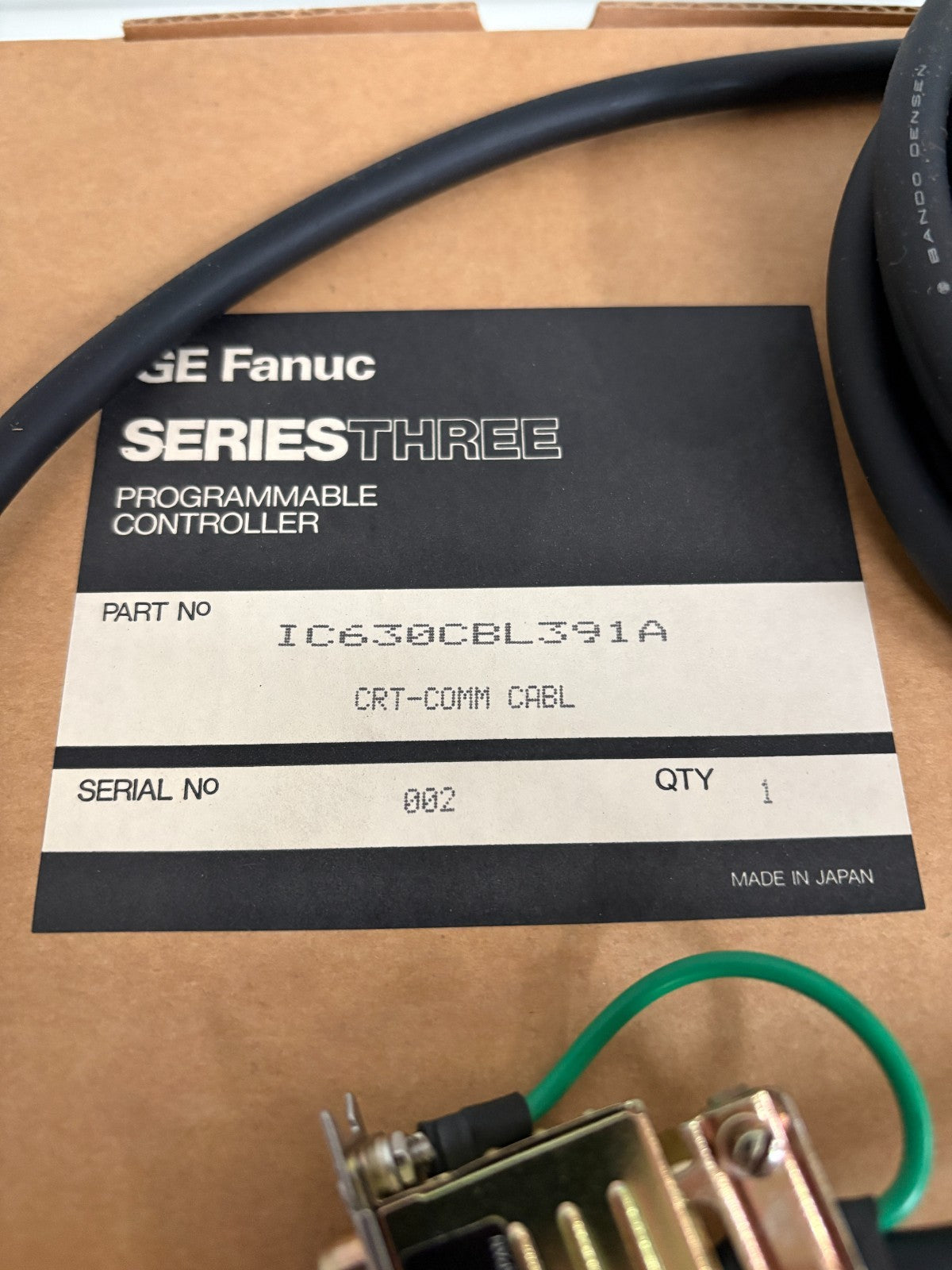 GENERAL ELECTRIC SERIES THREE CRT-COMM CABLE IC630CBL391A
