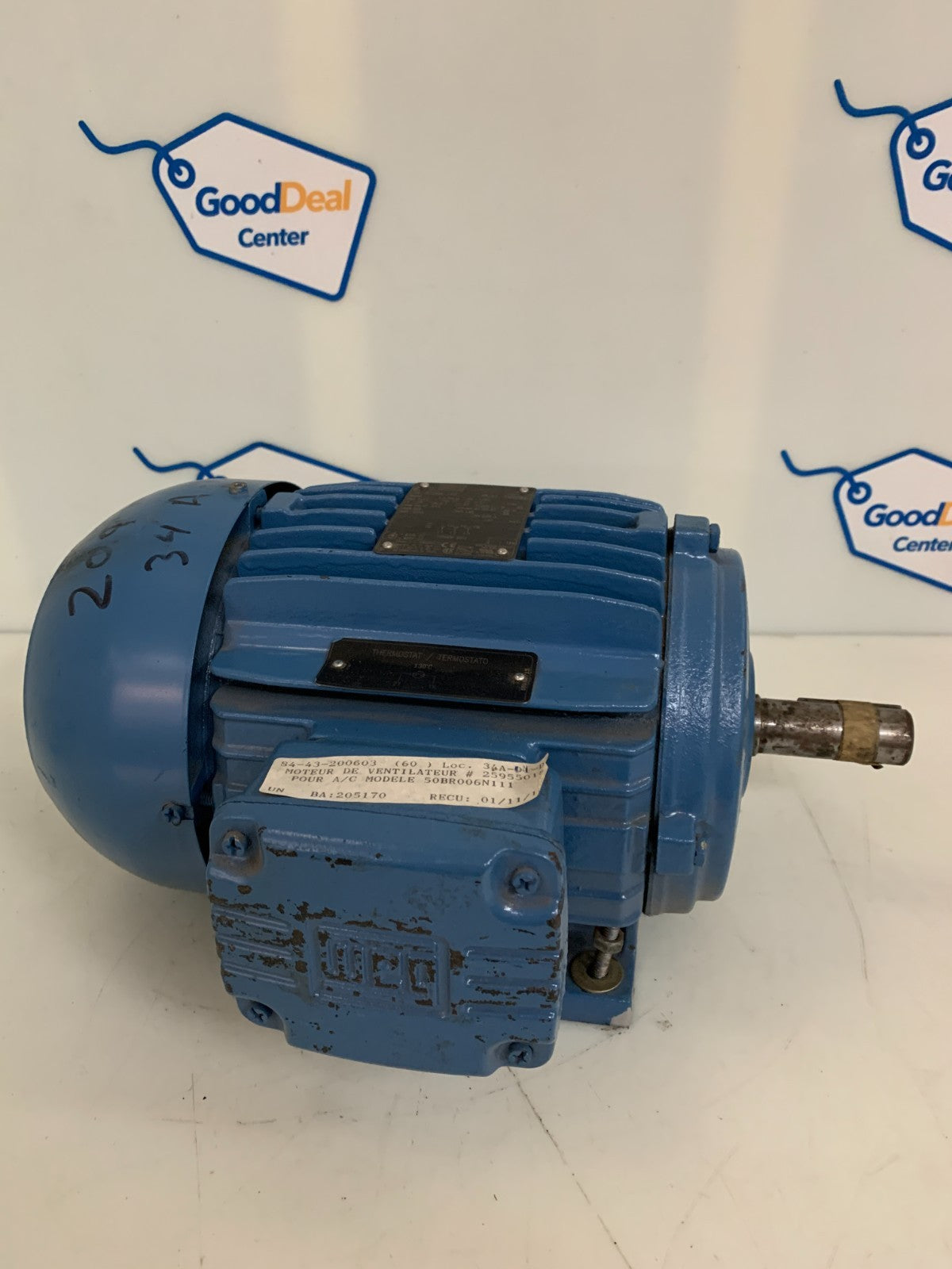 WEG W21 MOTOR 3PH 1760 RPM FU12762 SEVERE DUTY