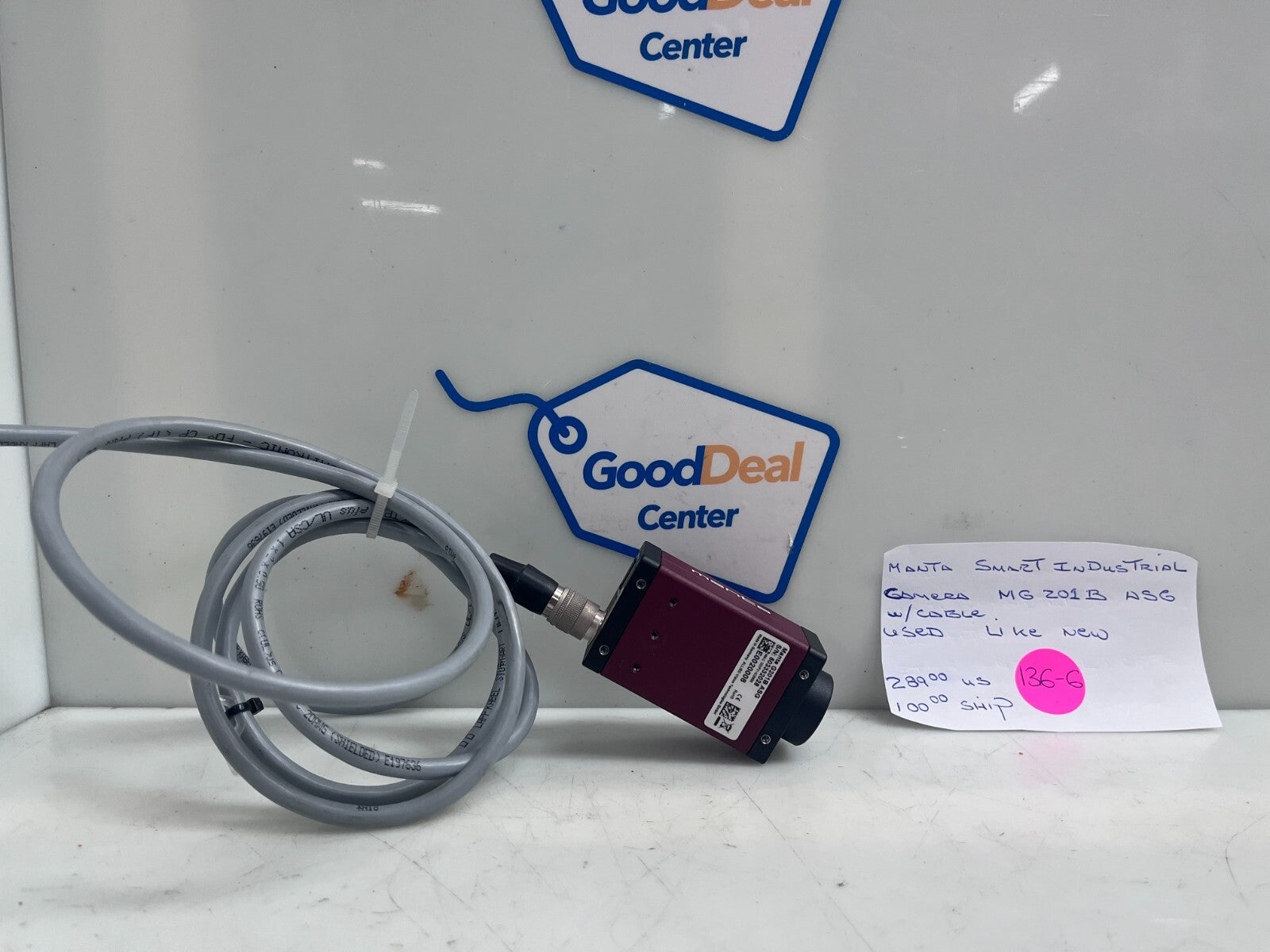 ALLIED VISION TECH.  MANTA G201B ASG Smart Industrial Camera w/Cable E00200081