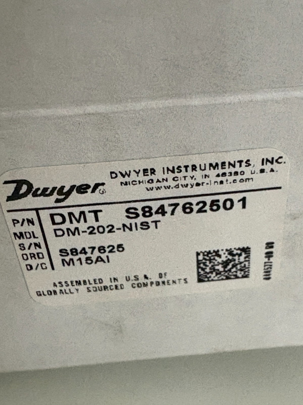 DWYER DIGI MAG DIFFERENTIAL PRESSURE TRANSMITTER AIR/GASES 4-20 MA3