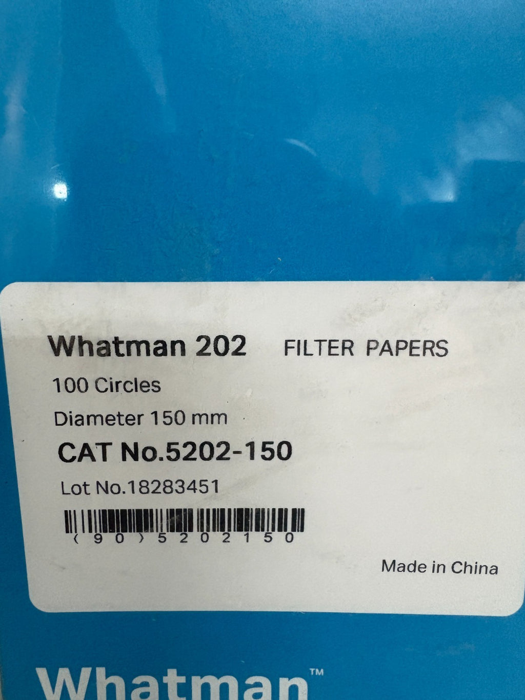 LOT OF 5 BOX CYTIVA WHATMAN 202 FILTER PAPERS 150 MM 100/BOX  5202-150
