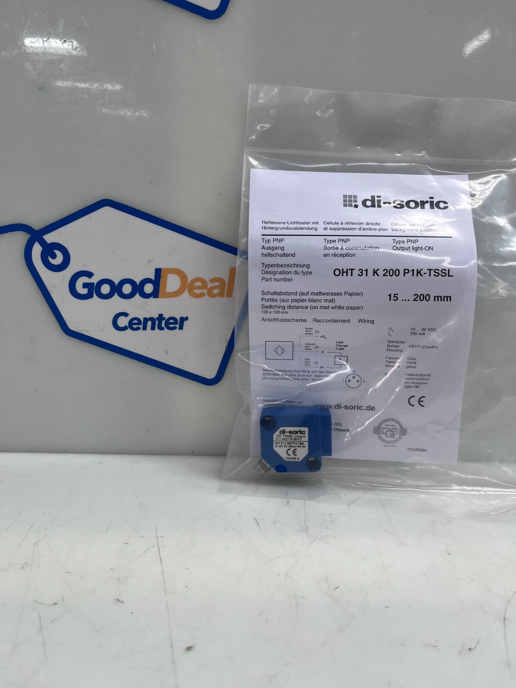 DI-SORIC OTH 31 K 200 P1K-TSSL   PNP Output light-ON Sensor