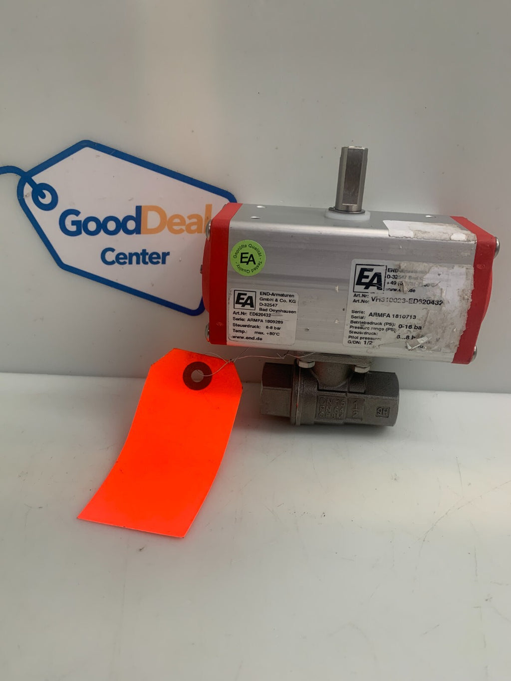 End Armaturen ED620432 Actuator w/ 1/2" s steel valve 16 BAR0