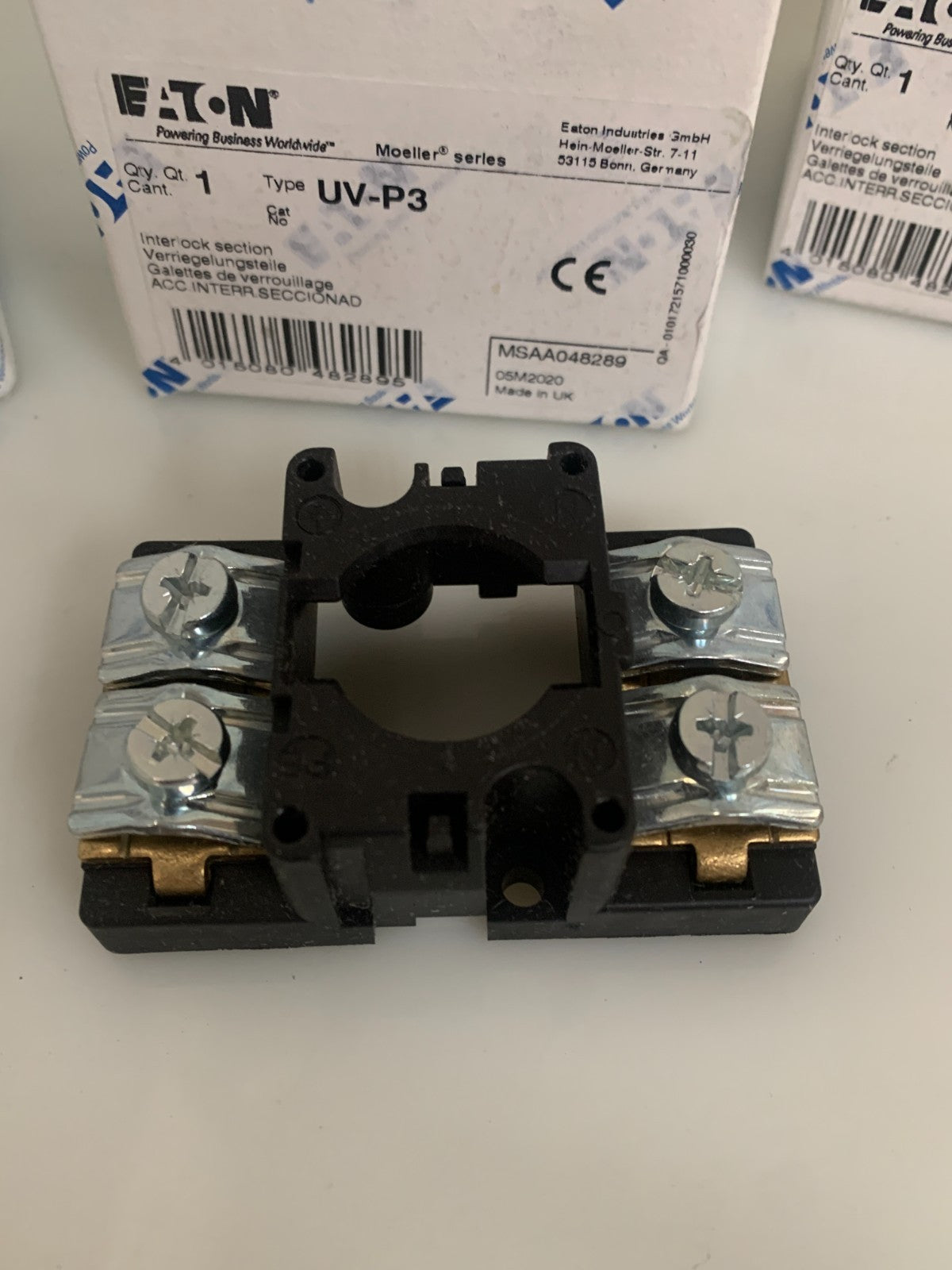 LOT OF 5 EATON MOELLER INTERLOCK SECTION UV-P3