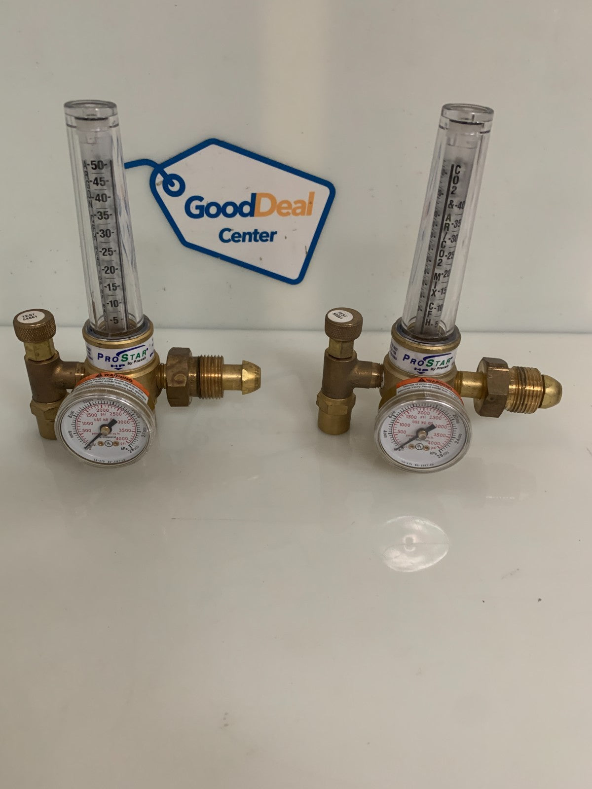LOT OF 2 PROSTAR GAZ REGULATOR & FLOW GAUGE HRF1425-580