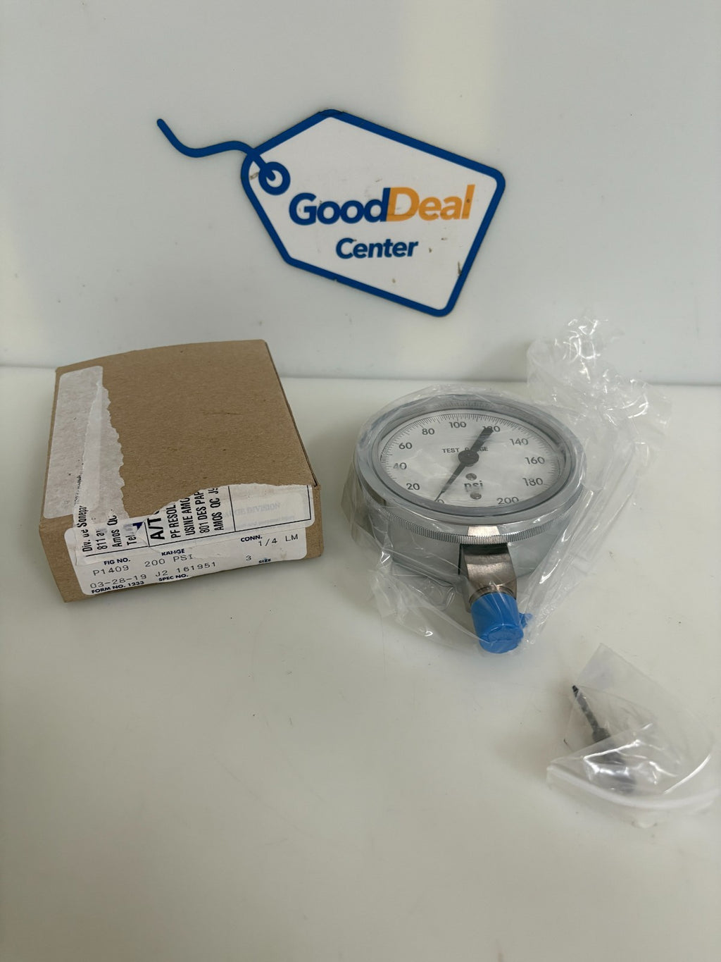 AMETEK US GAUGE 0-200PSI 1/4 LM #P1409 3"0
