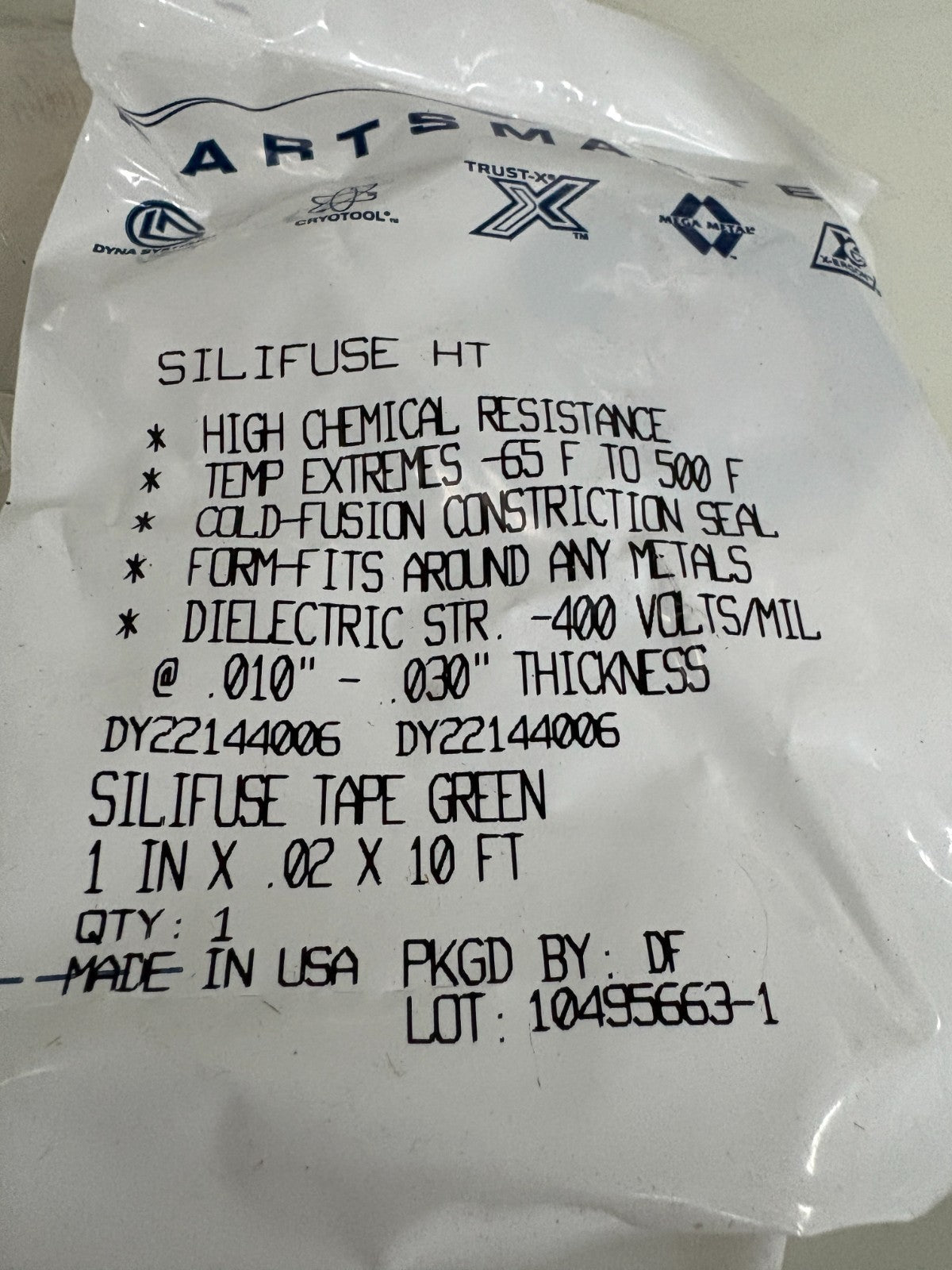 PARTS MASTER SILIFUSE TAPE 1" MIX LOT