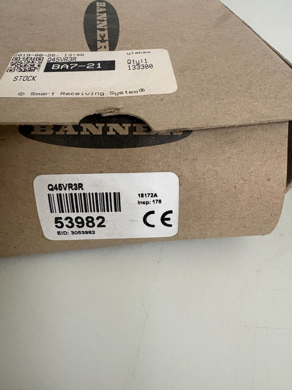 BANNER OPPOSED PHOTOELECTRIC SENSOR Q45VR3R #53982 3