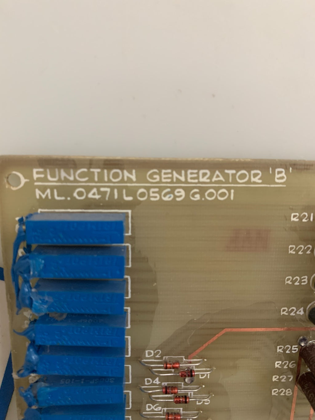 GENERAL ELECTRIC FANUC FUNCTION GENERATOR "B" ML. 0471L0569 G001 REV "O"
