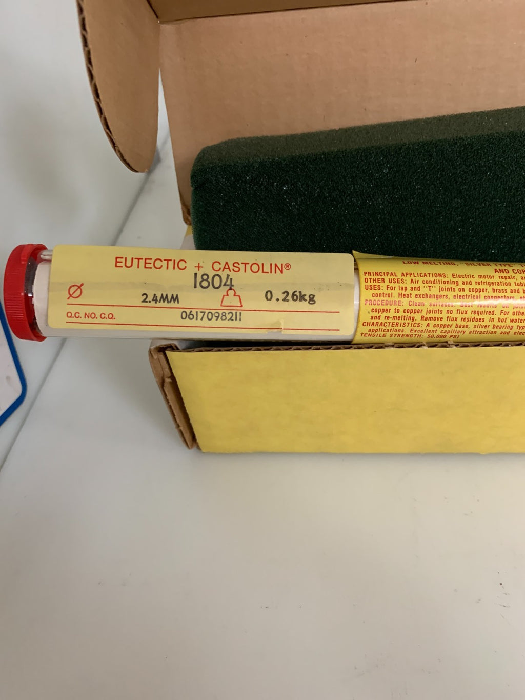 EUTECTIC CASTOLIN EUTECROD 1804 LOW MELTING SILVER TYPE ELECTRODE .26KG1