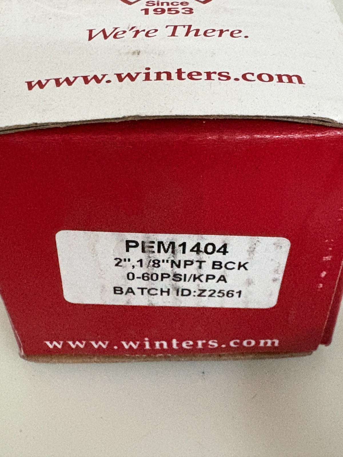 WINTERS PRESSURE GAUGE 0-60 PSI MIX LOT OF 3 1XPEM1404 2" 1/8 NPT 2XPEM1405 2"