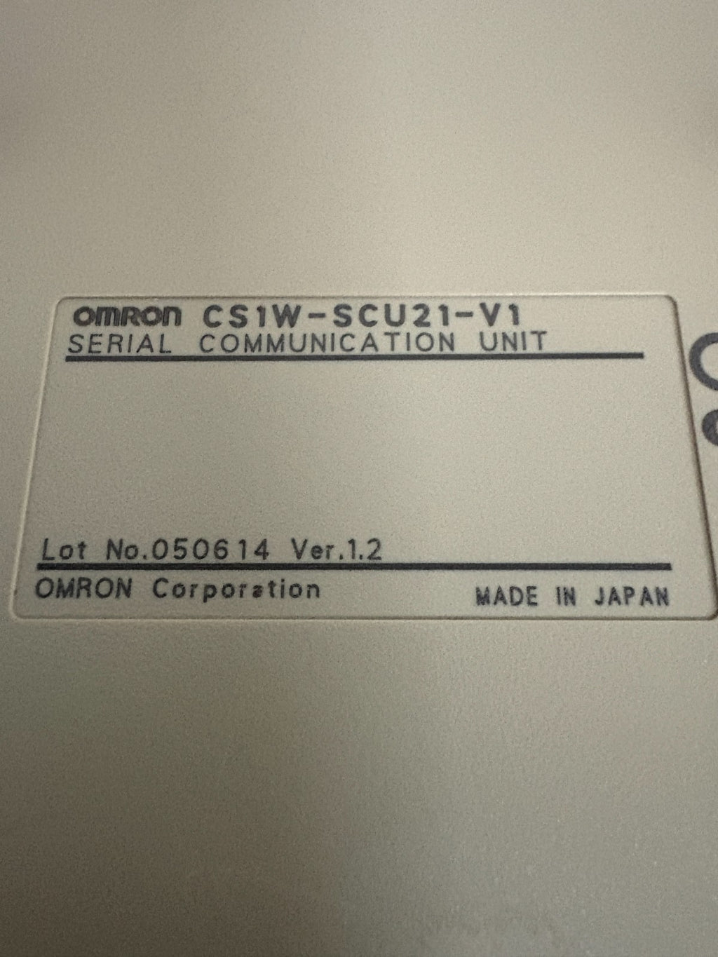 OMRON COMMUNICATION UNIT CS1W-SCU21-V13