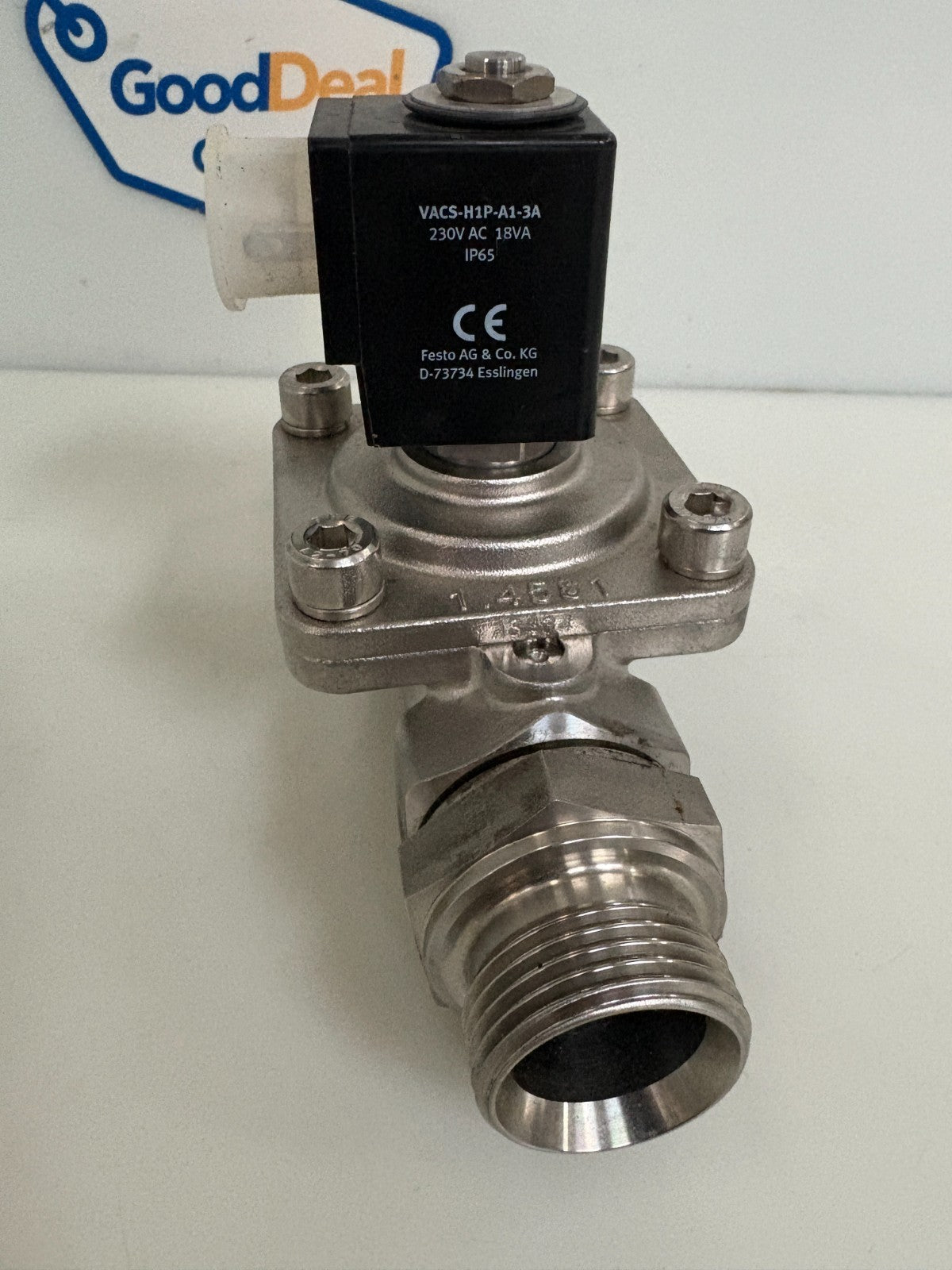 FESTO MAGNETIC S STEEL SOLENOID PILOT VALVE VACS-H1P-A1-3A 1492314