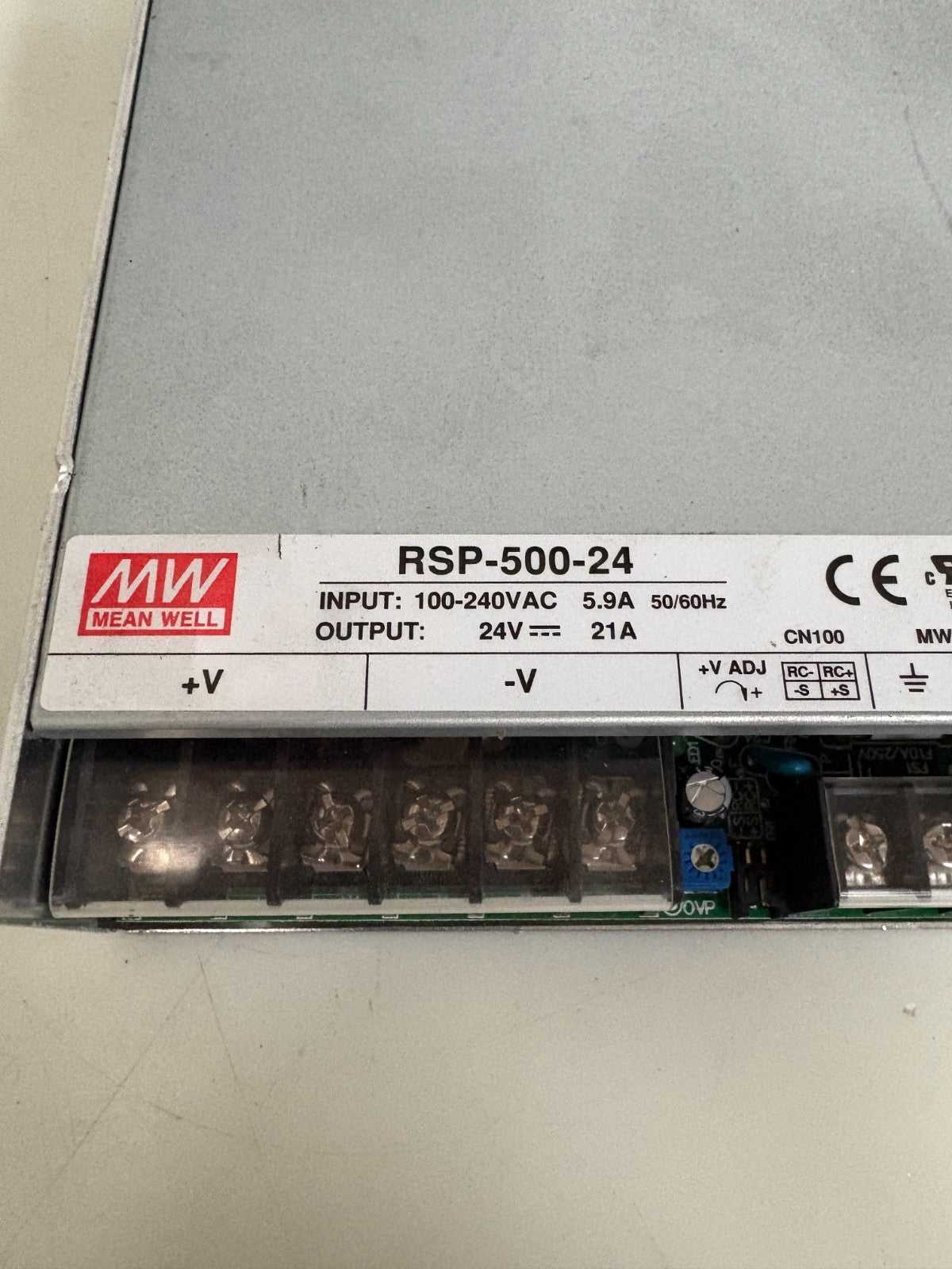 MEAN WELL POWER SUPPLY RSP-500-24