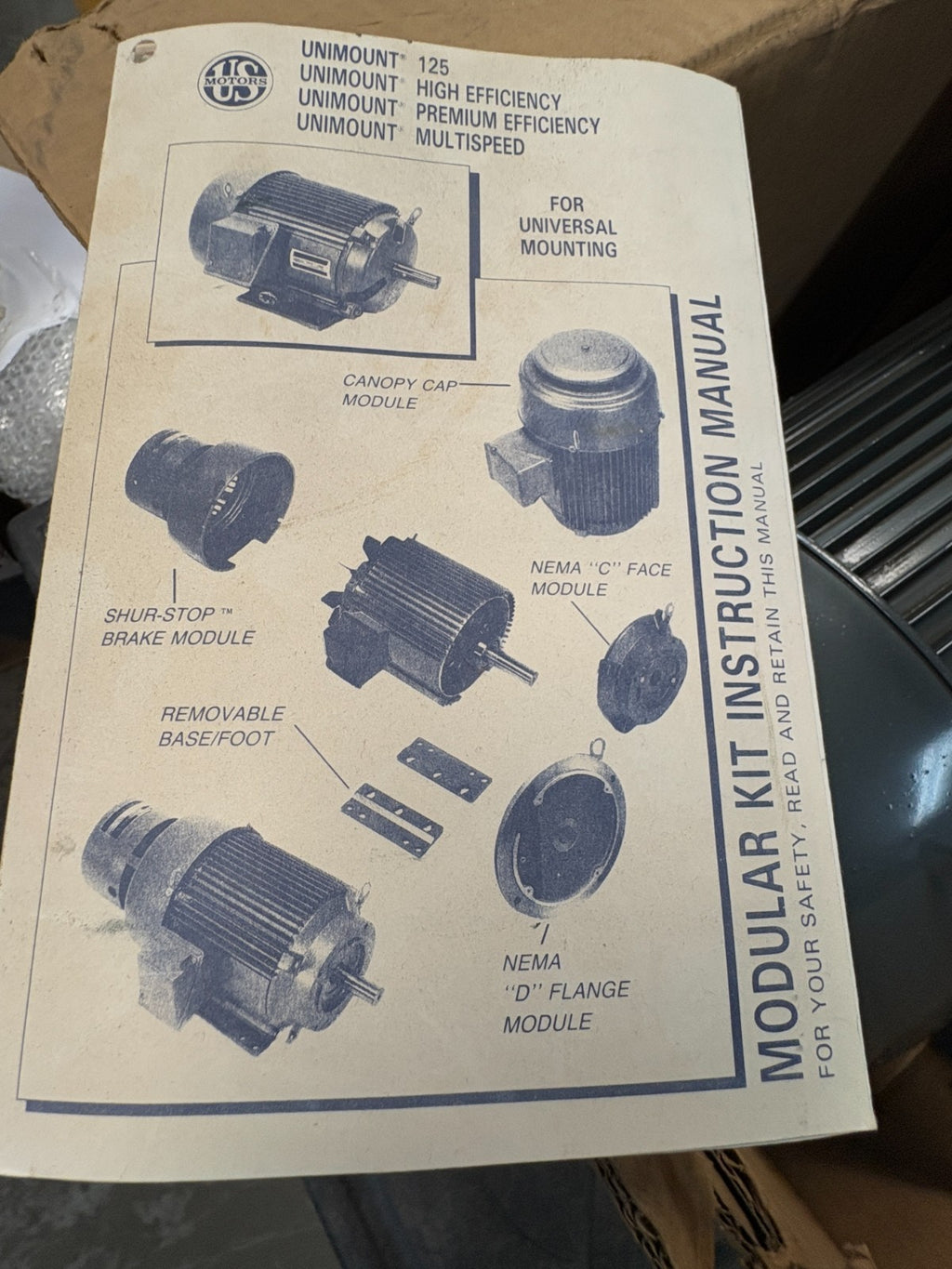 US MOTORS 5 HP MOTOR T749 #U5E2G