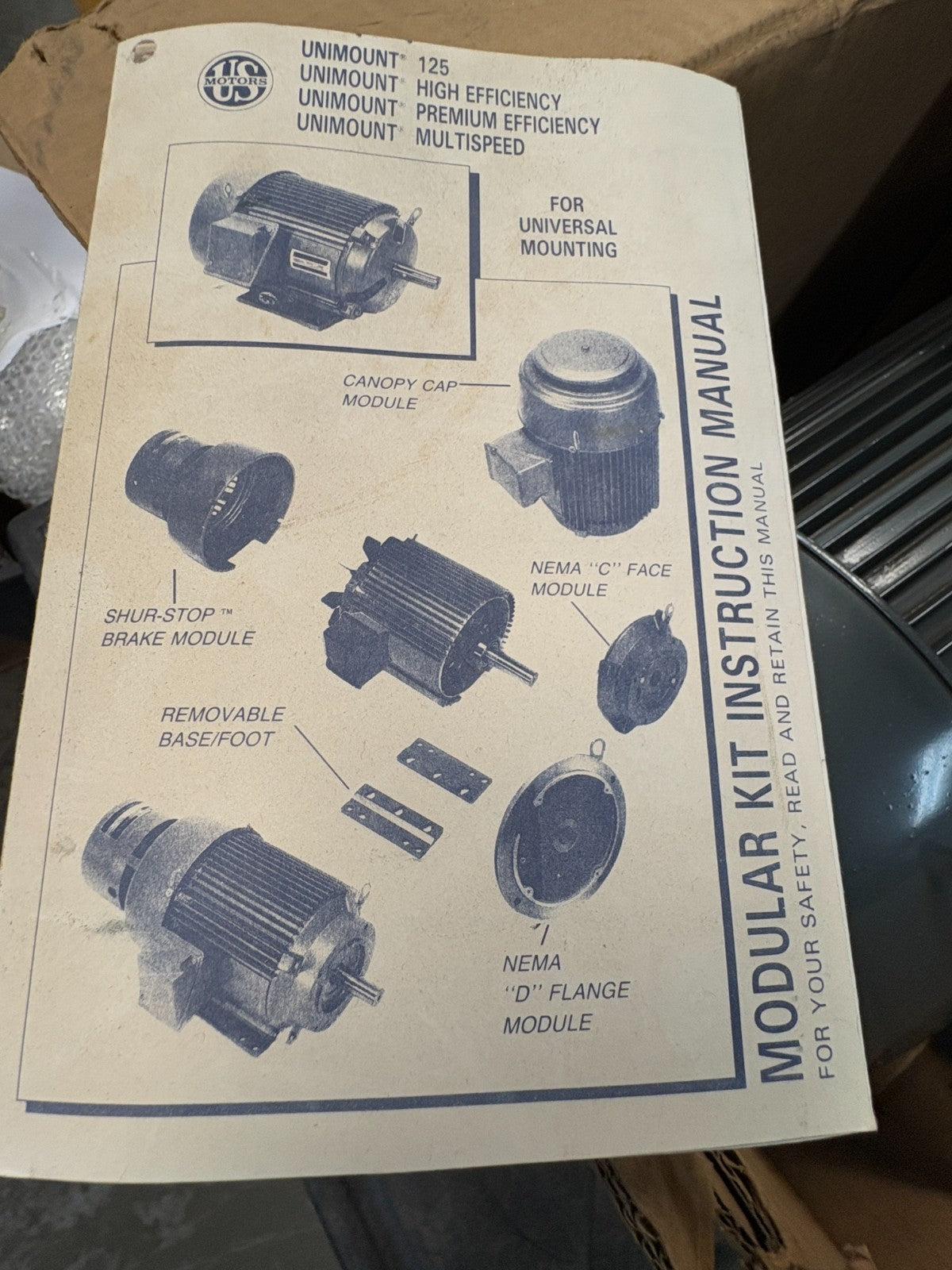 US MOTORS 5 HP MOTOR T749 #U5E2G