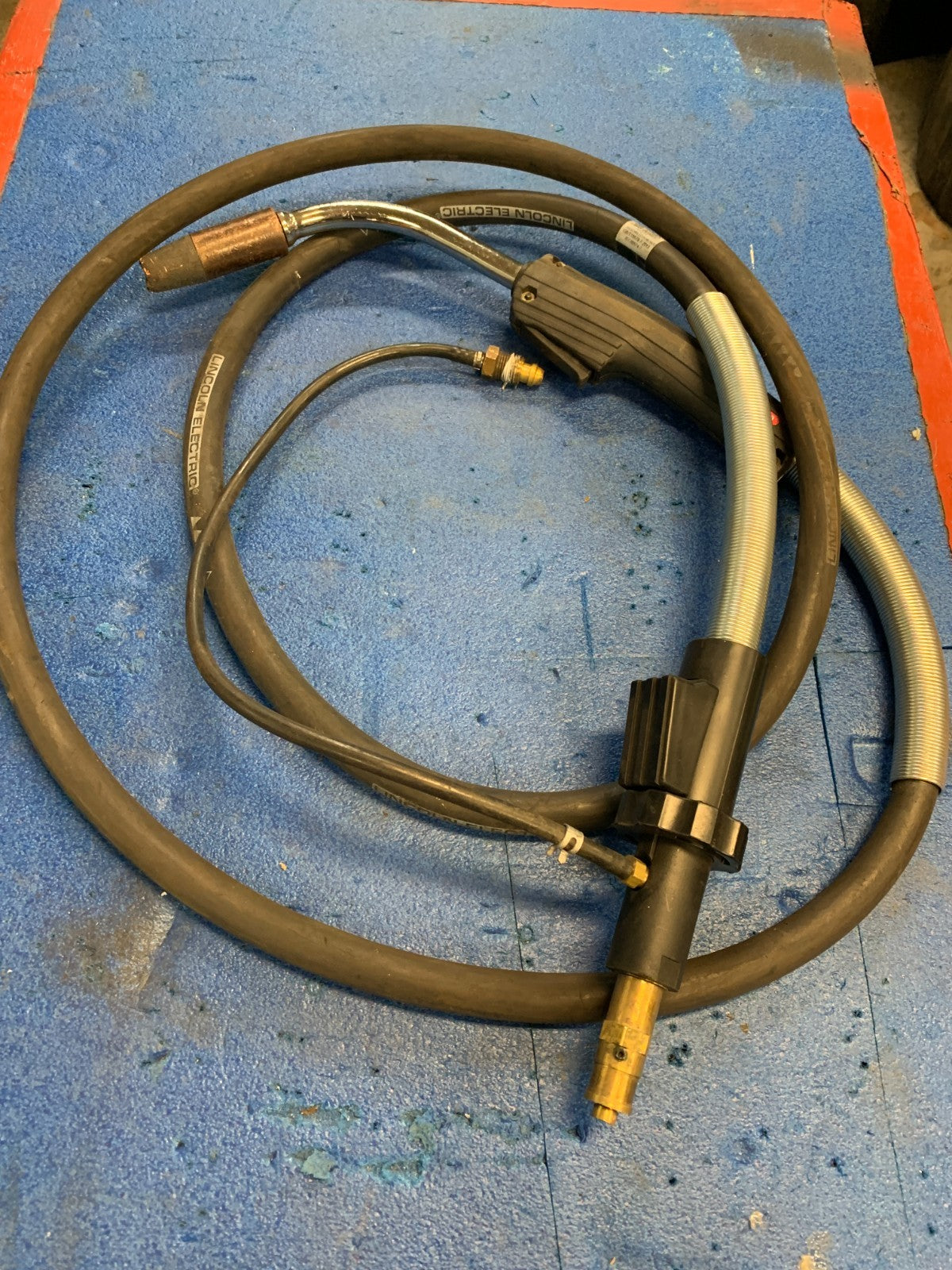 LINCOLN ELECTRIC STANDARD WELDING GUN KU71-1 MAGNUM 400  10' CABLE0