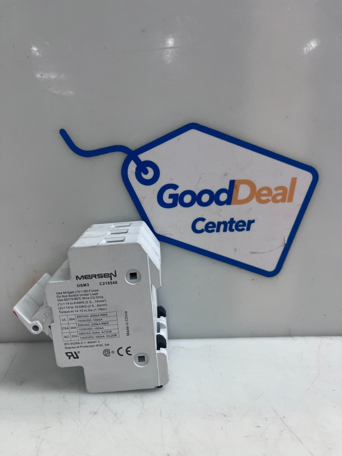 FERRAZ SHAWMUT USM3 UltraSafe Fuse Holder C218548 w/ATDR-15 Fuses (Lot of 2)