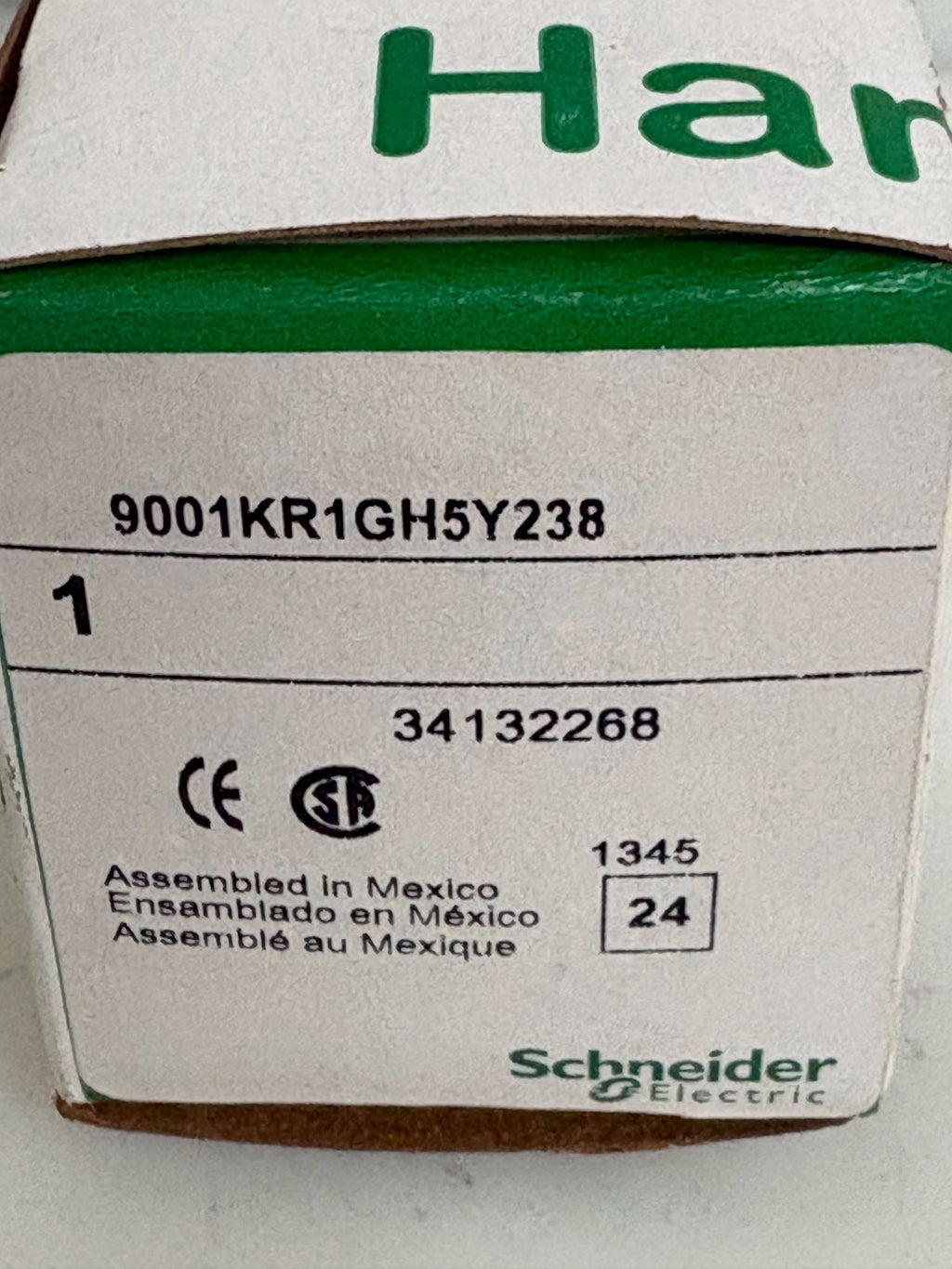 SCHNEIDER ELECTRIC START SWITCH GREEN 9001KR1GH5Y2383