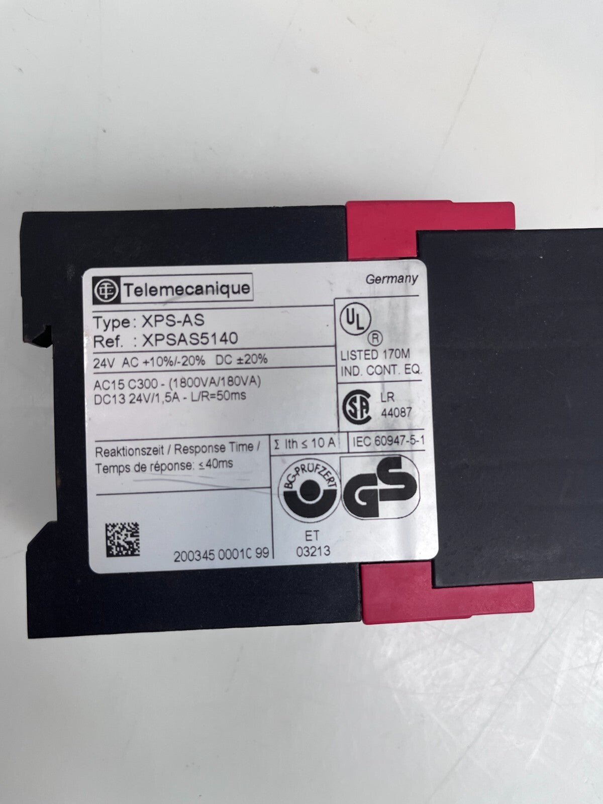 Telemecanique XPS-AS Safety Relay XPSAS5140 24VAC