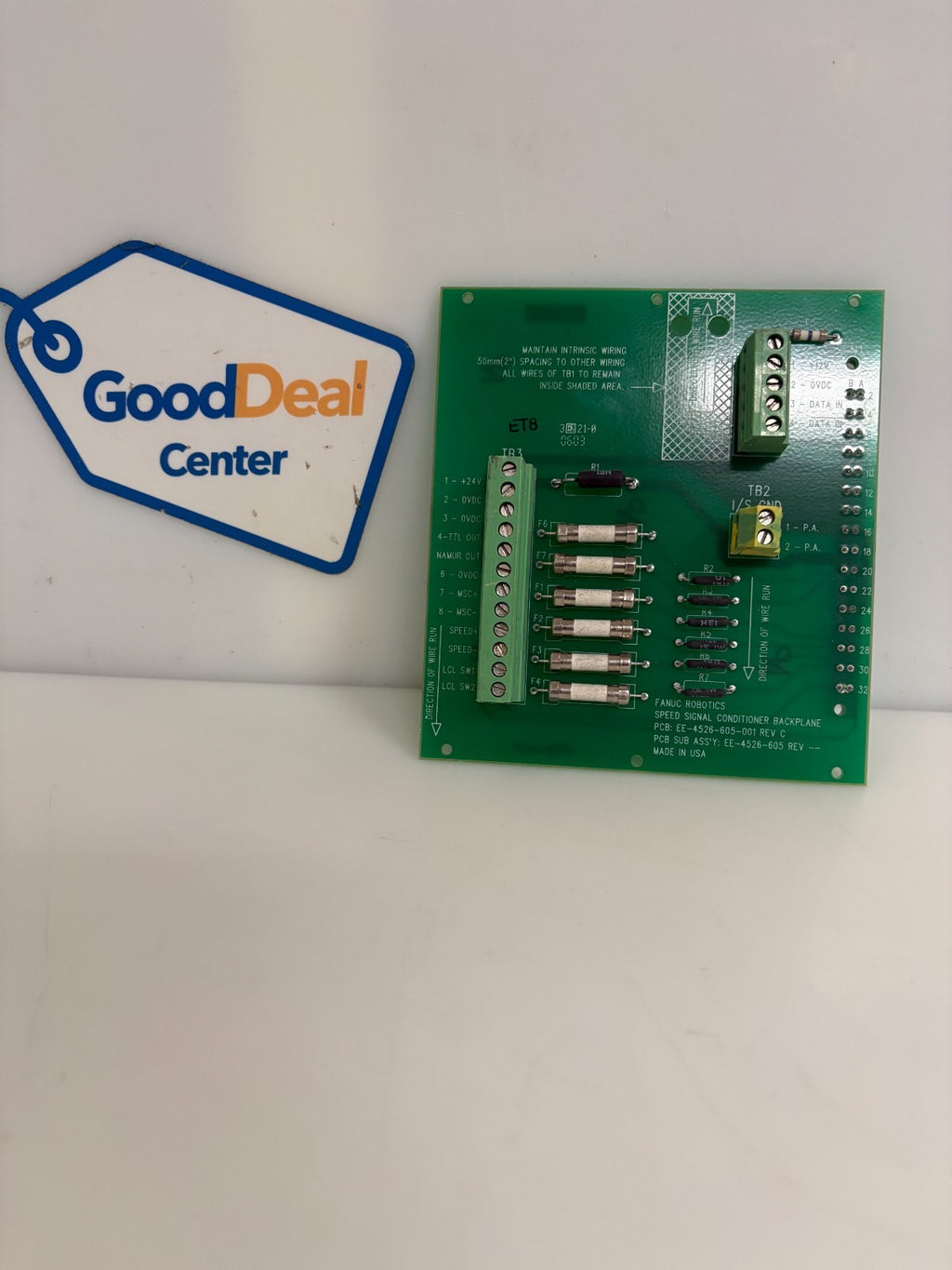 FANUC ROBOTICS SPEED SIGNAL CONDITIONER BACK PLANE EE-4526-605-001 REV B0