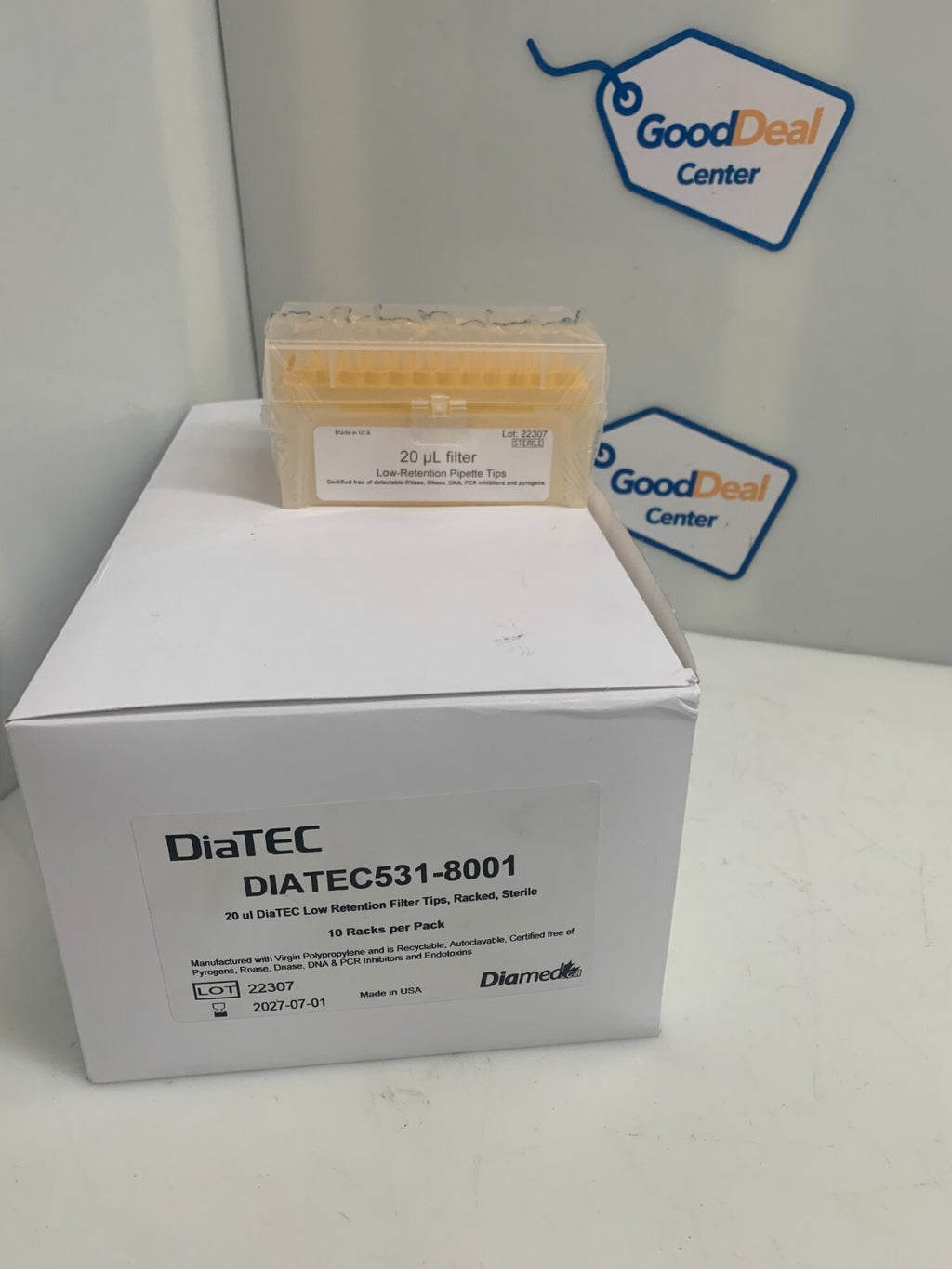 960 Diamed DIATEC531-8001, 20uL Low Retention Filter Tips 10 racks, box of 96
