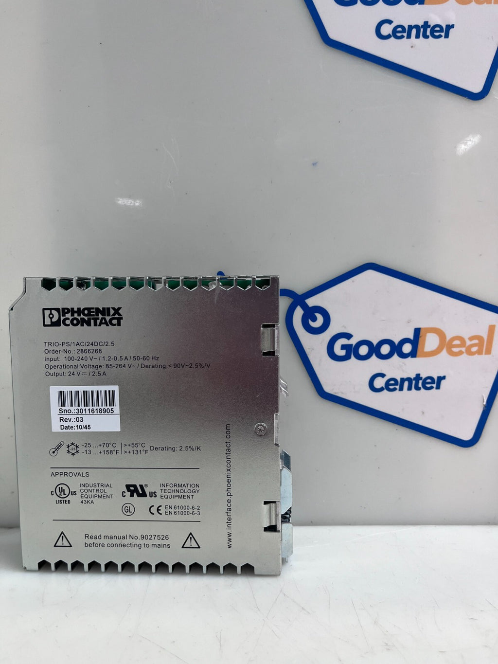 PHOENIX CONTACT TRIO-PS/1AC/24DC/2.5 Power Source 2866268