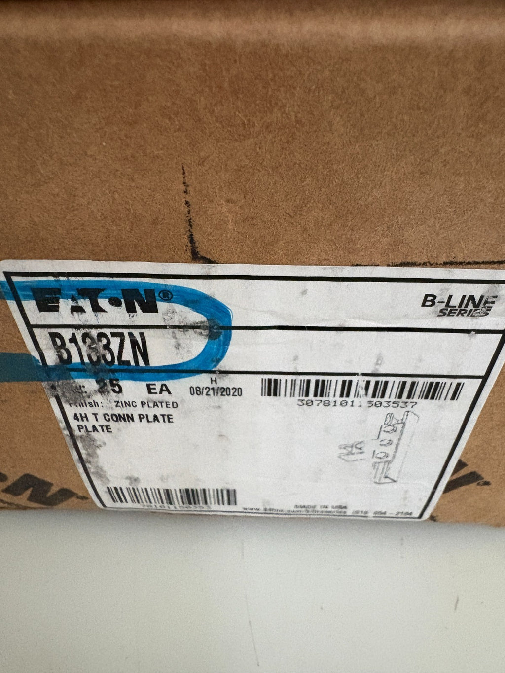 EATON 4 HOLE TEE PLATE B133ZN 25 IN BOX2