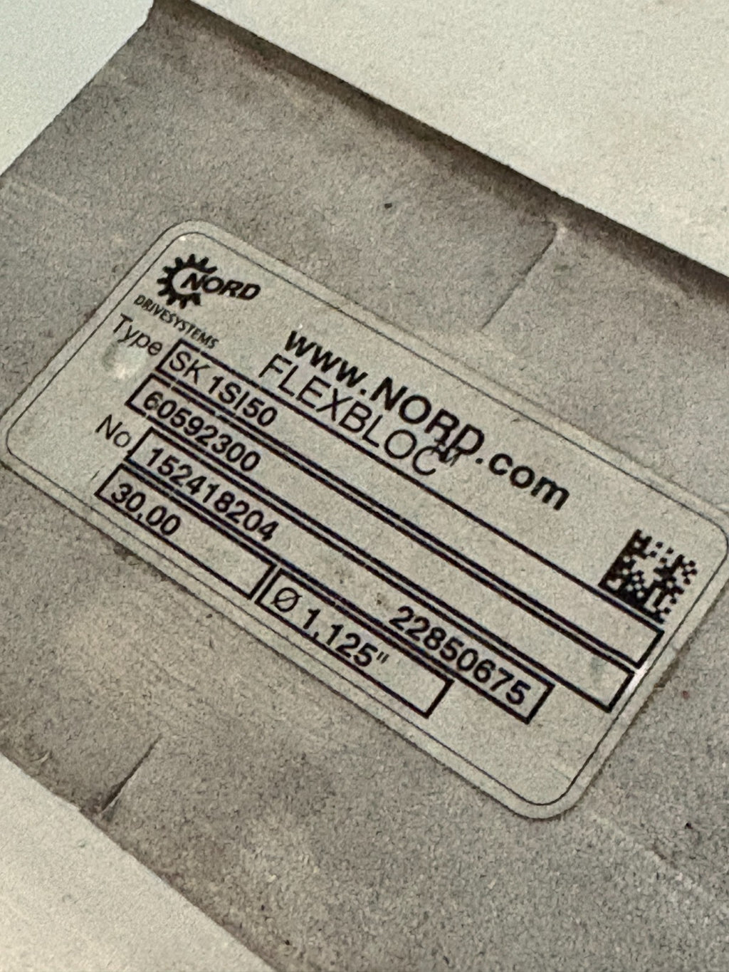 NORD DRIVE SYSTEM FLEX BLOC GEAR BOX SK 1SI50 60592300