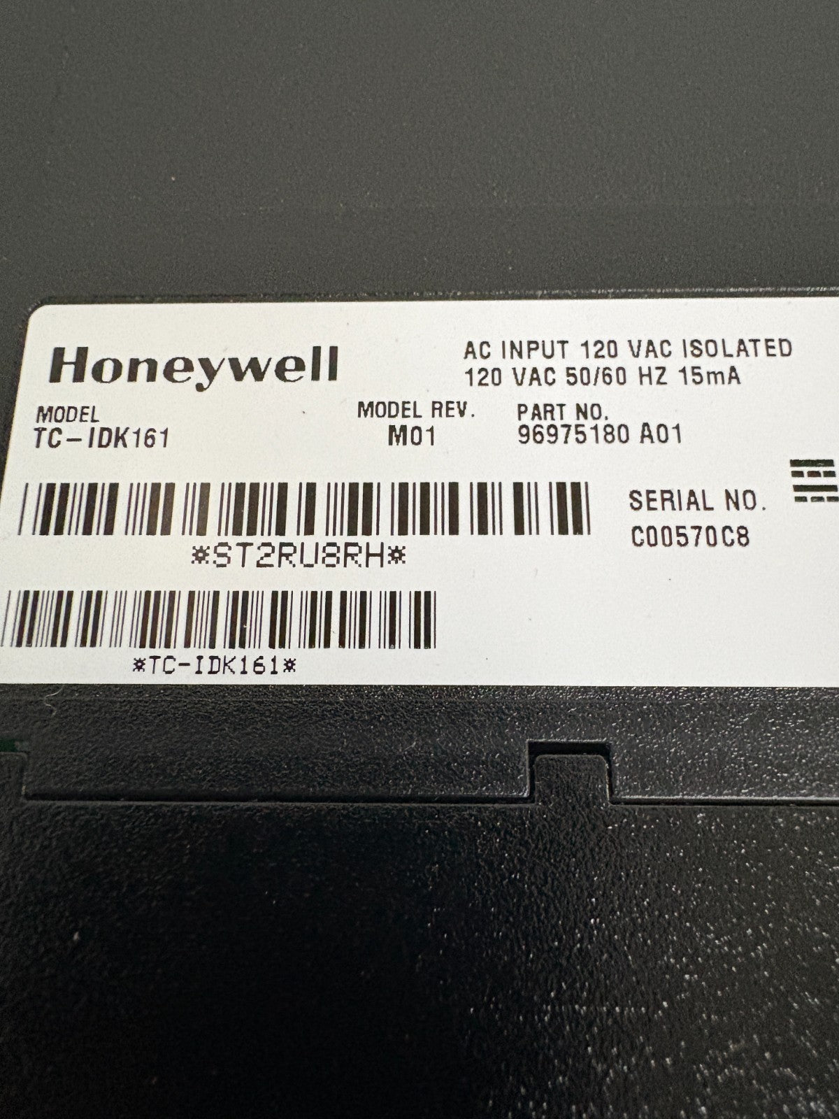 HONEYWELL AC INPUT 120 VAC INSULATED MODULE TC-IDK161 M01 96975180