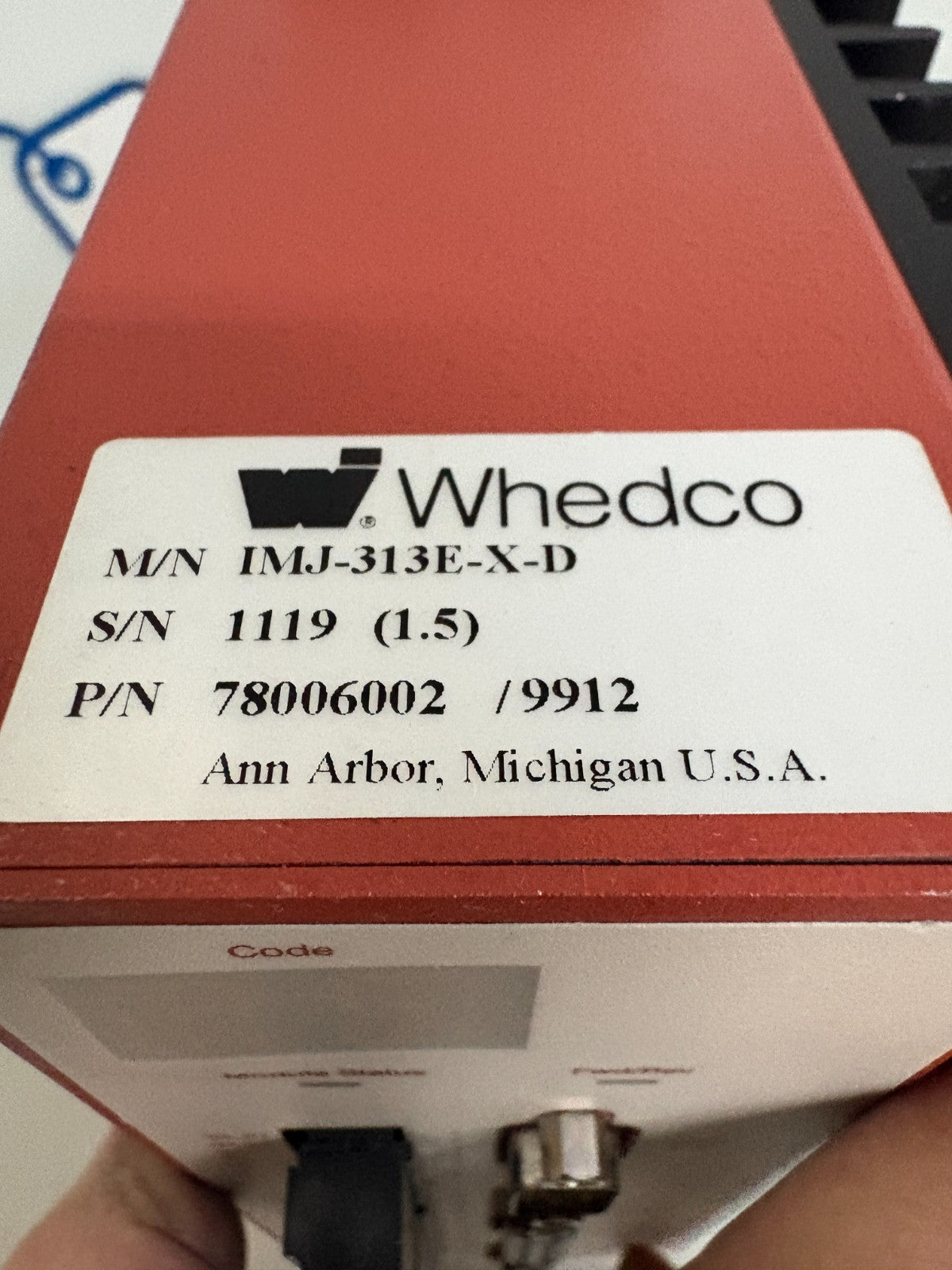WHEDCO SERVO DRIVE IMJ-313E-X-D