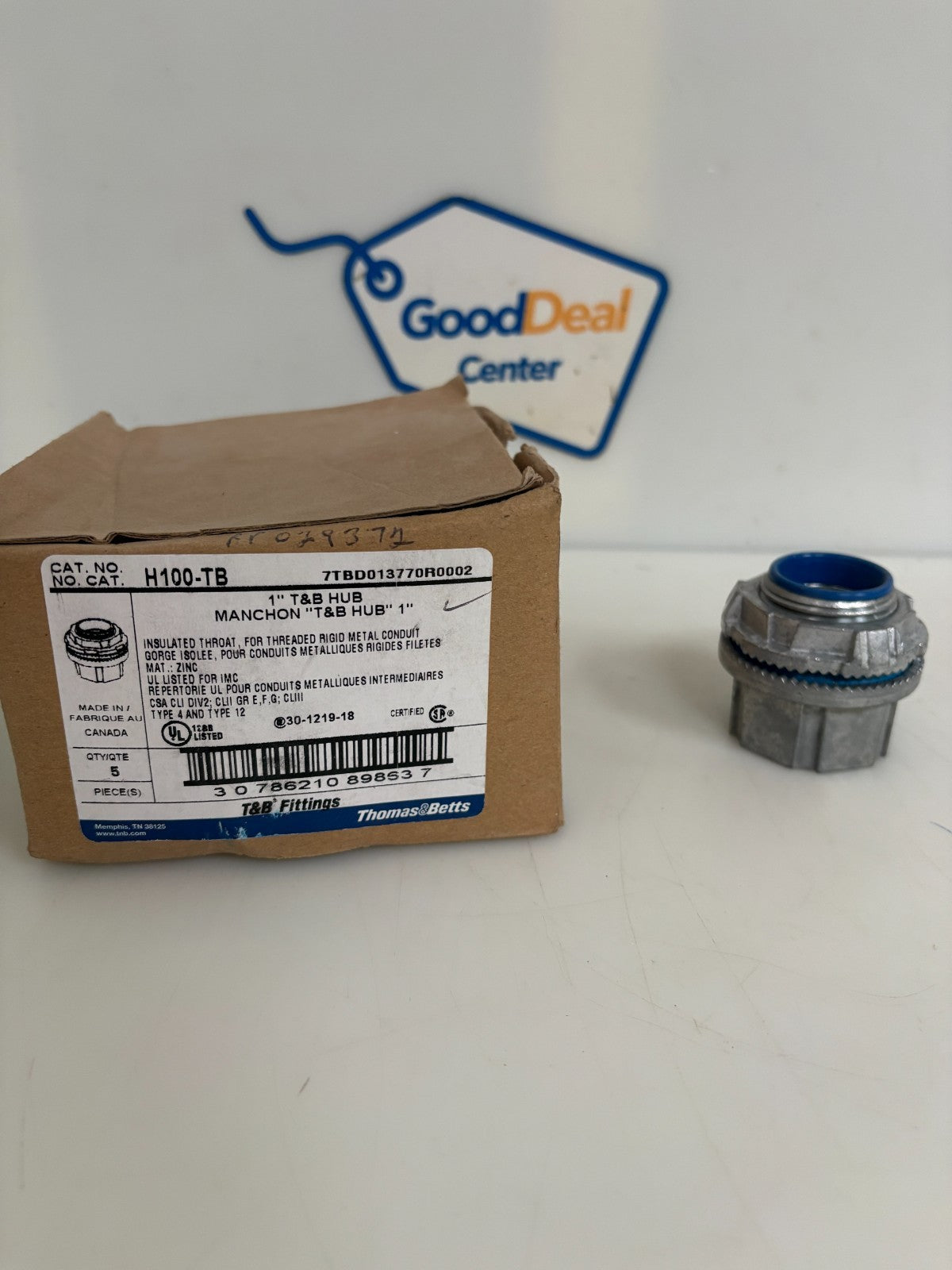 ABB THOMAS & BETTS 1" T & B HUB #H100-TB 5 IN BOX0