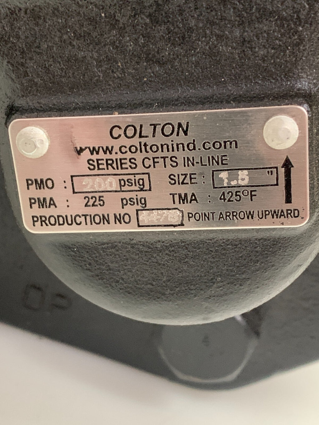 COLTON FLOT STEAM TRAPS CFTS IN LINE 1.5" 200 PSIG 450 F