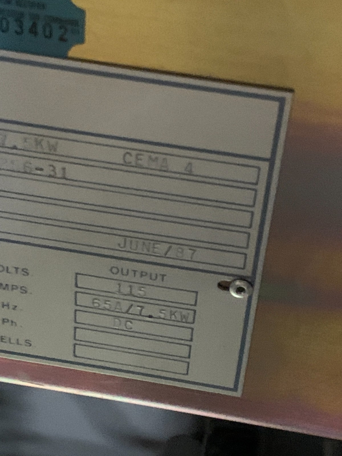 SAB NIFE 7.5 KW Power supply 260R 4789-66-61256-31