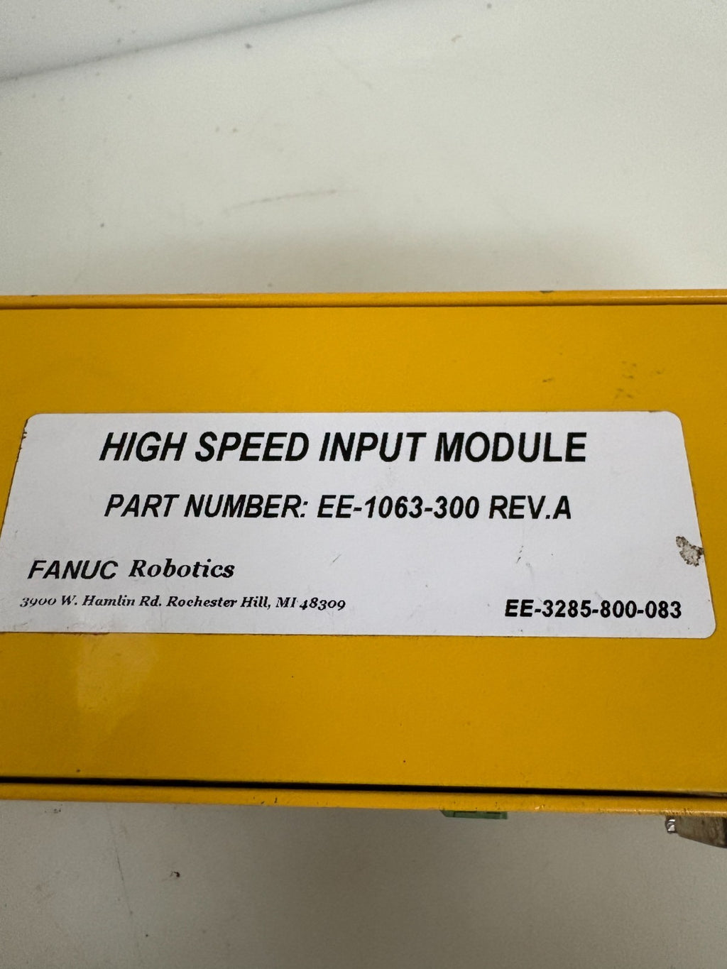 GE FANUC ROBOTICS HIGH SPEED UNIT EE-1063-300 REV A 2