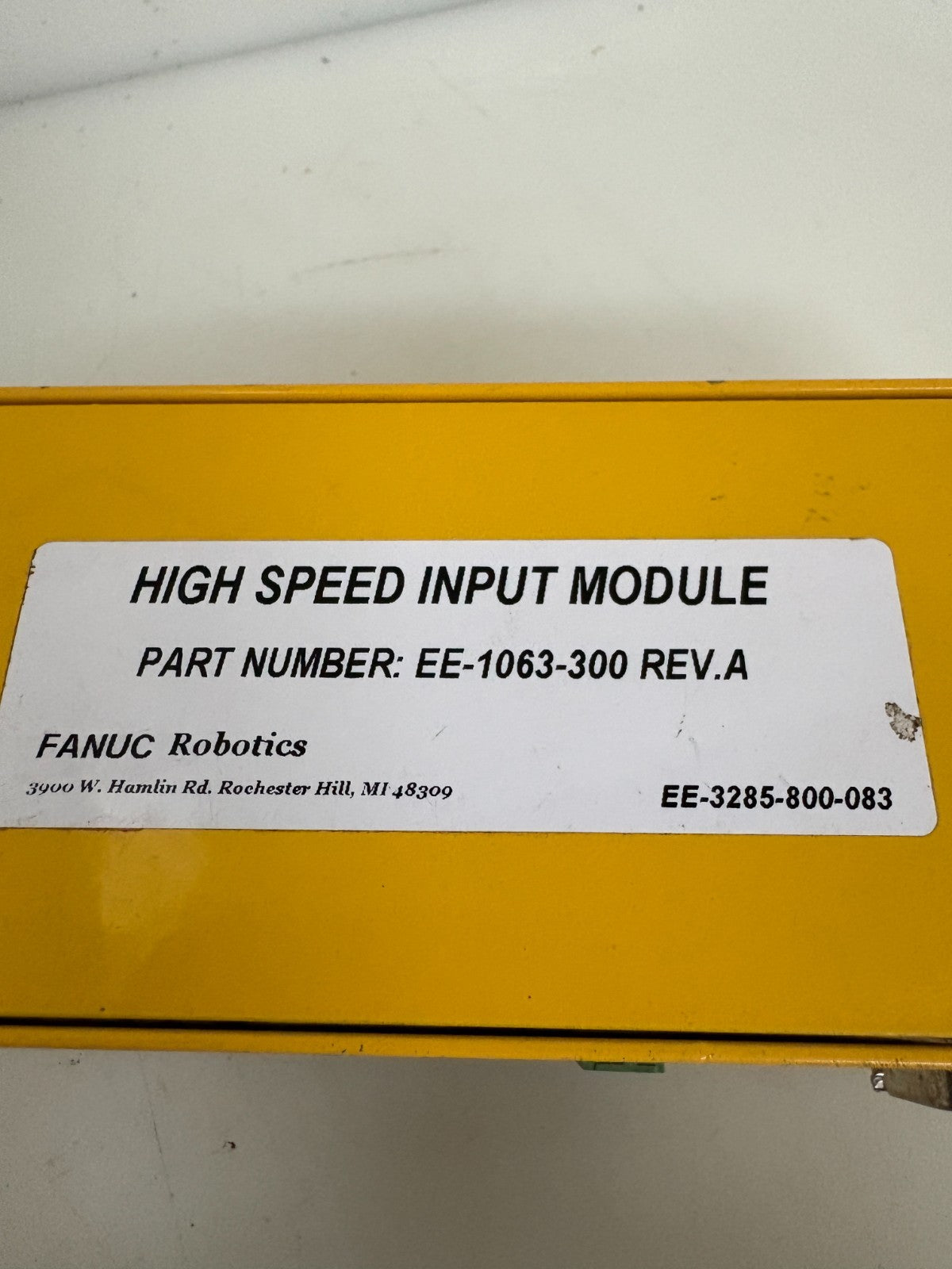 GE FANUC ROBOTICS HIGH SPEED UNIT EE-1063-300 REV A 2