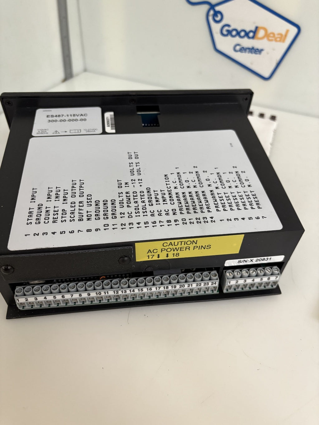 BRODIE/BROOKS WFI BATCH CONTROLLER W/DIGITAL DISPLAY ES 487-115VAC2