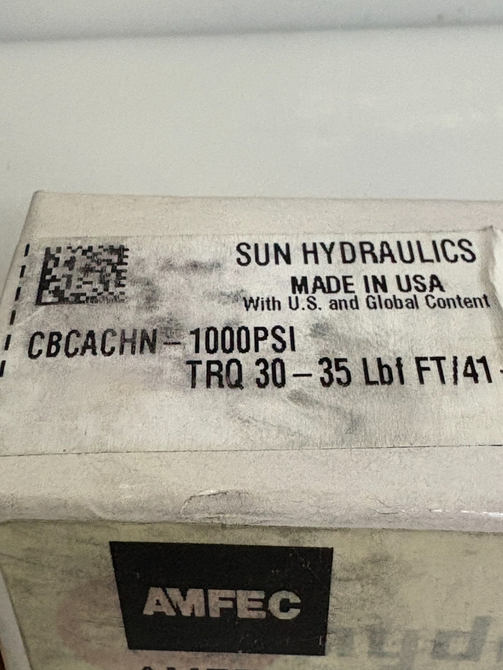 LOT OF 2 SUN HYFRAULICS COUNTER BALANCE VALVE #CBCACHN1