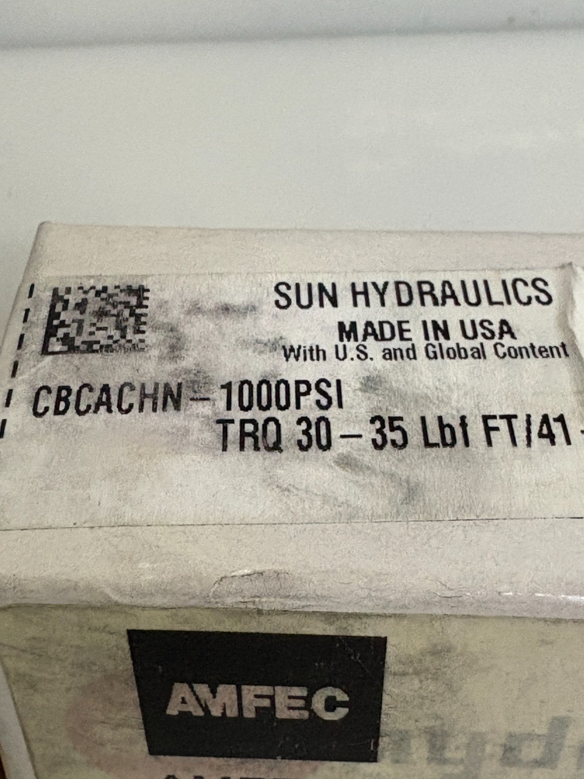 LOT OF 2 SUN HYFRAULICS COUNTER BALANCE VALVE #CBCACHN1