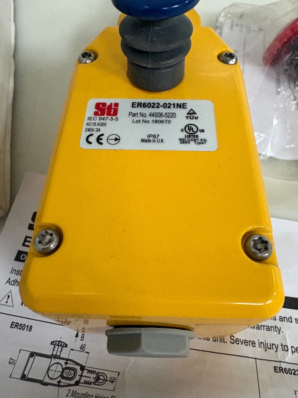 OMRON STI ROPE PULL SWITCH #44506-5220 2