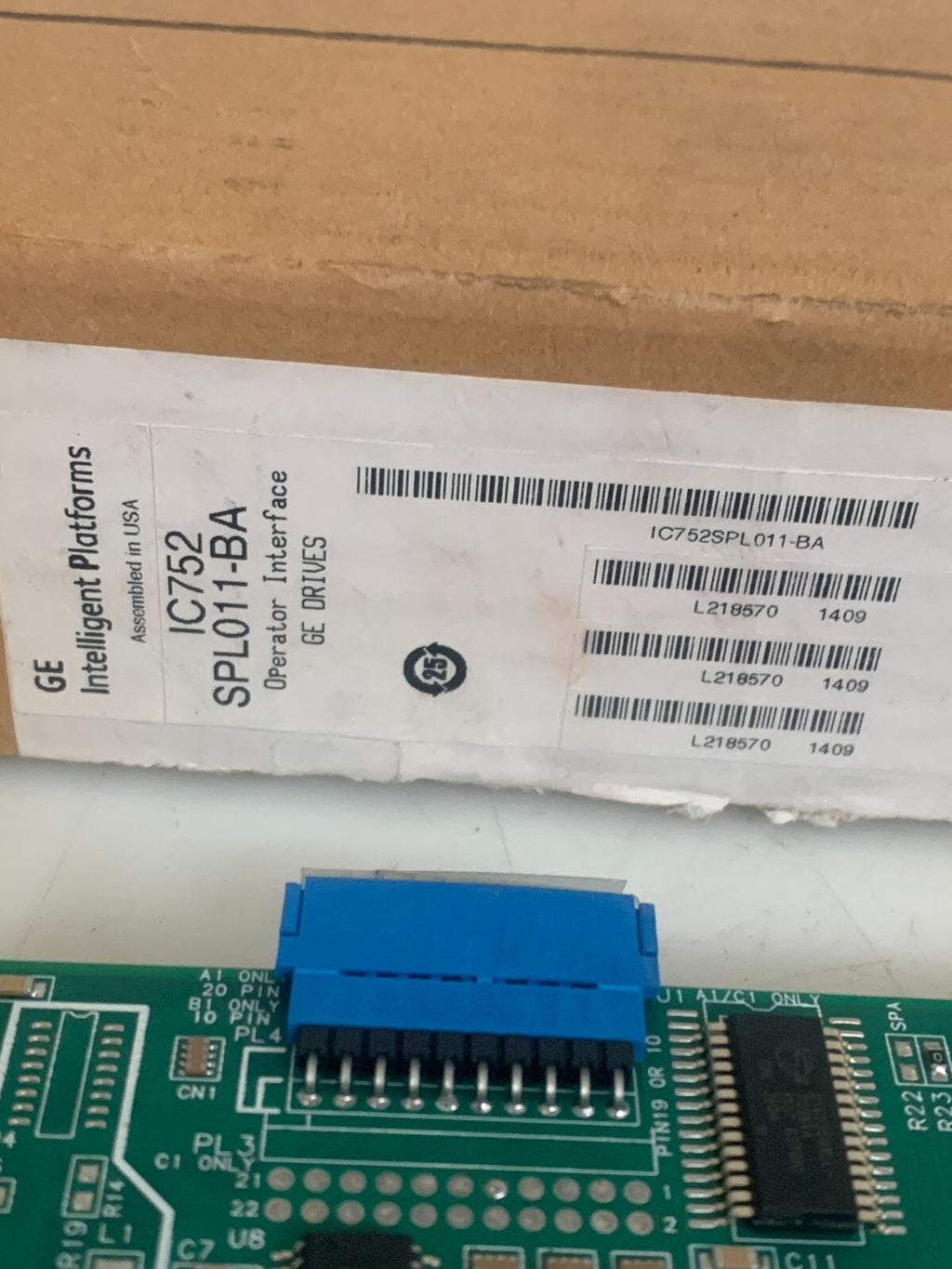 GE INTELLIGENT PLATFORMS OPERATOR INTERFACE IC752 SPL011-BA