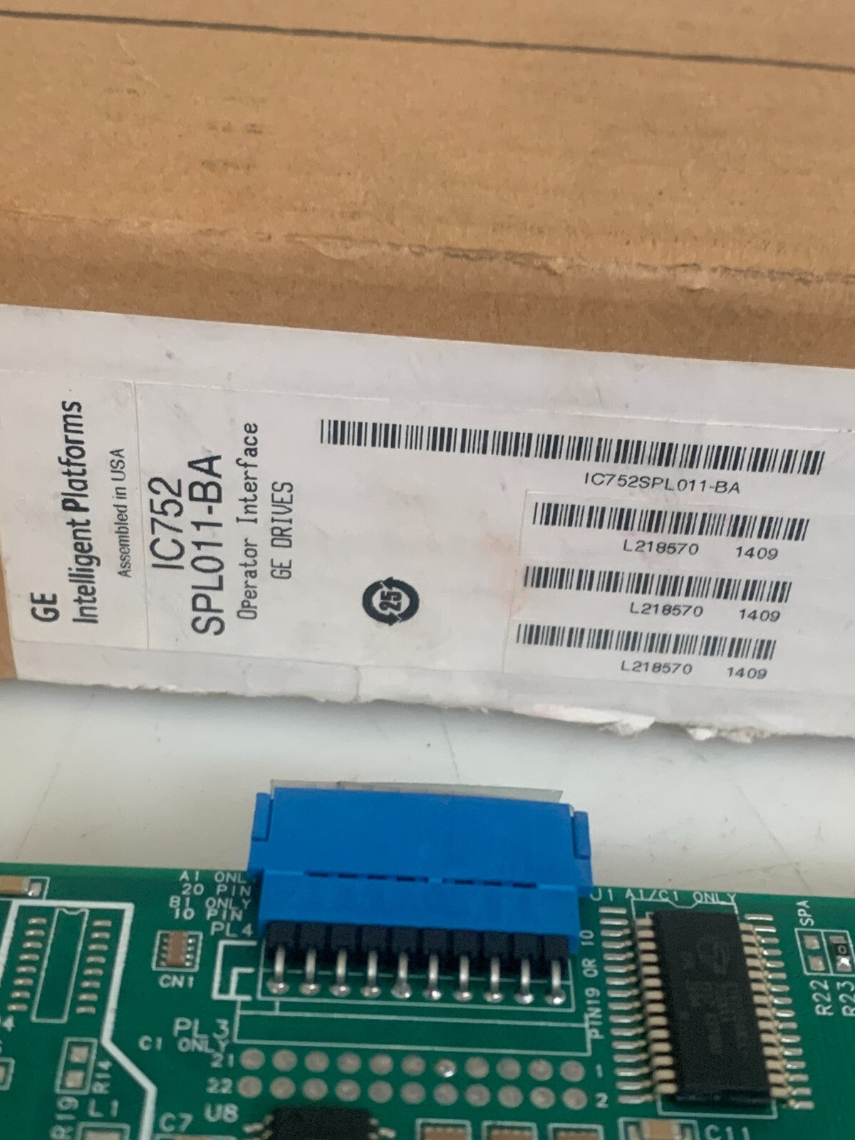 GE INTELLIGENT PLATFORMS OPERATOR INTERFACE IC752 SPL011-BA