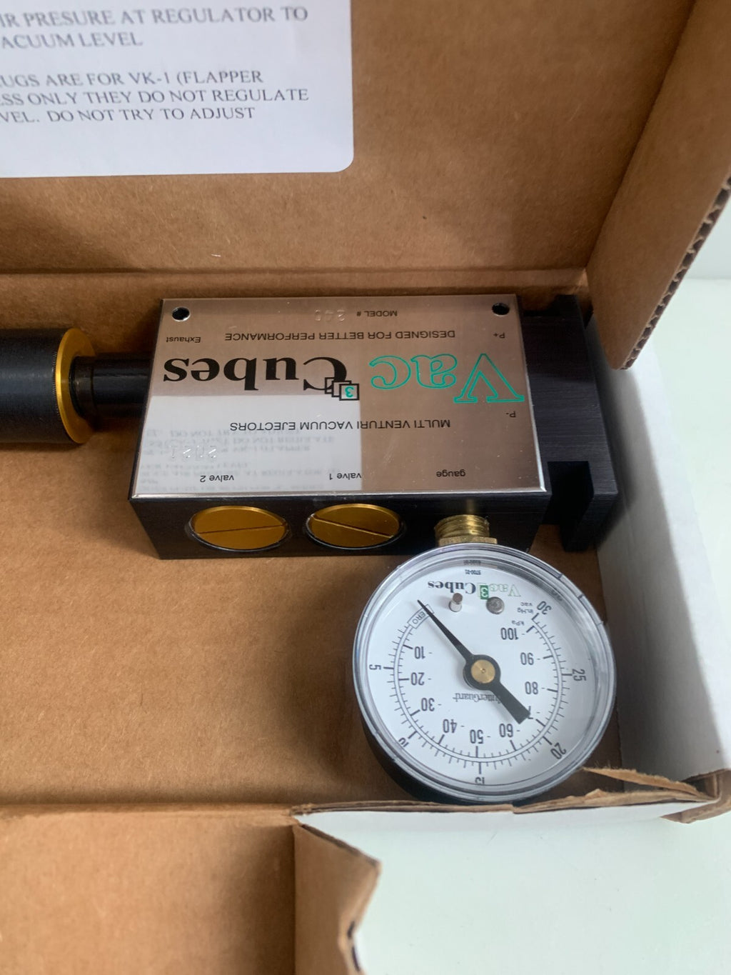VAC 3 CUBES VACUUM EJECTOR MODEL 240