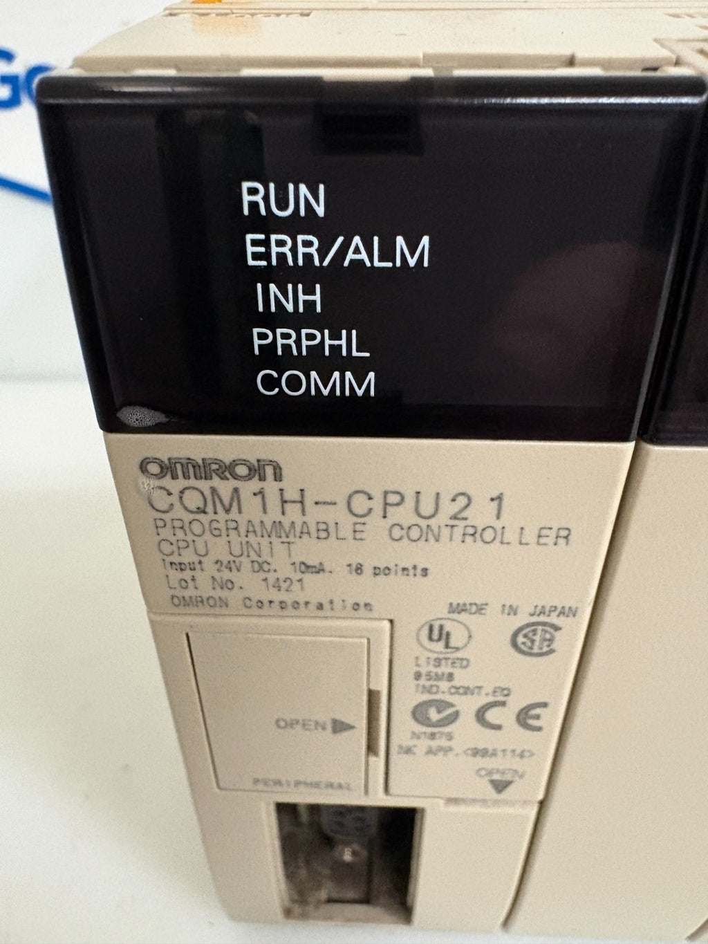 OMRON PROGRAMMABLE CONTROLLER CPU UNIT CQM1H-CPU21