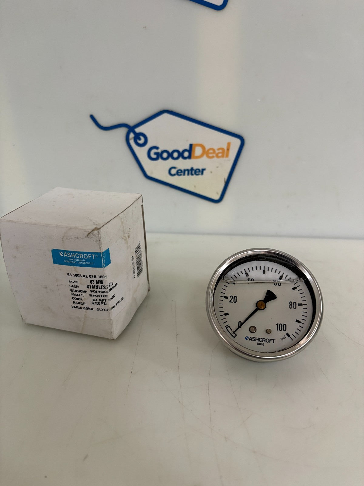 ASHCROFT PRESSURE GAUGE 63 1008 AL 02B 100#0