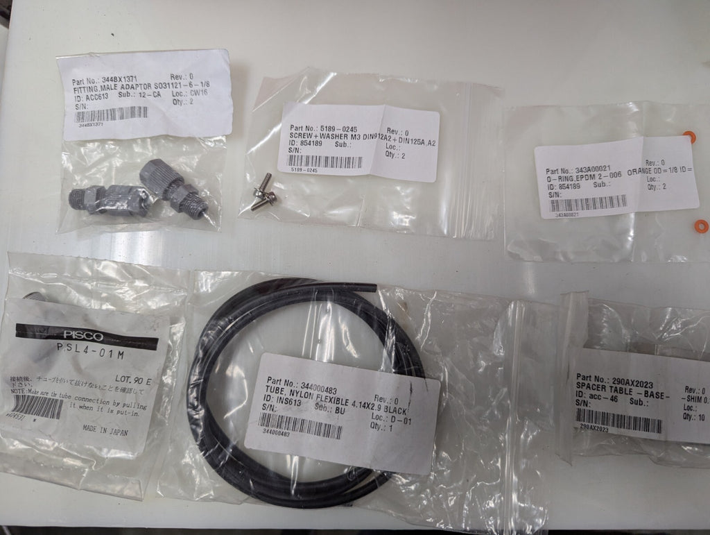 HP Parts (Male adapters, screw, washer, nylon tube) Details in Description